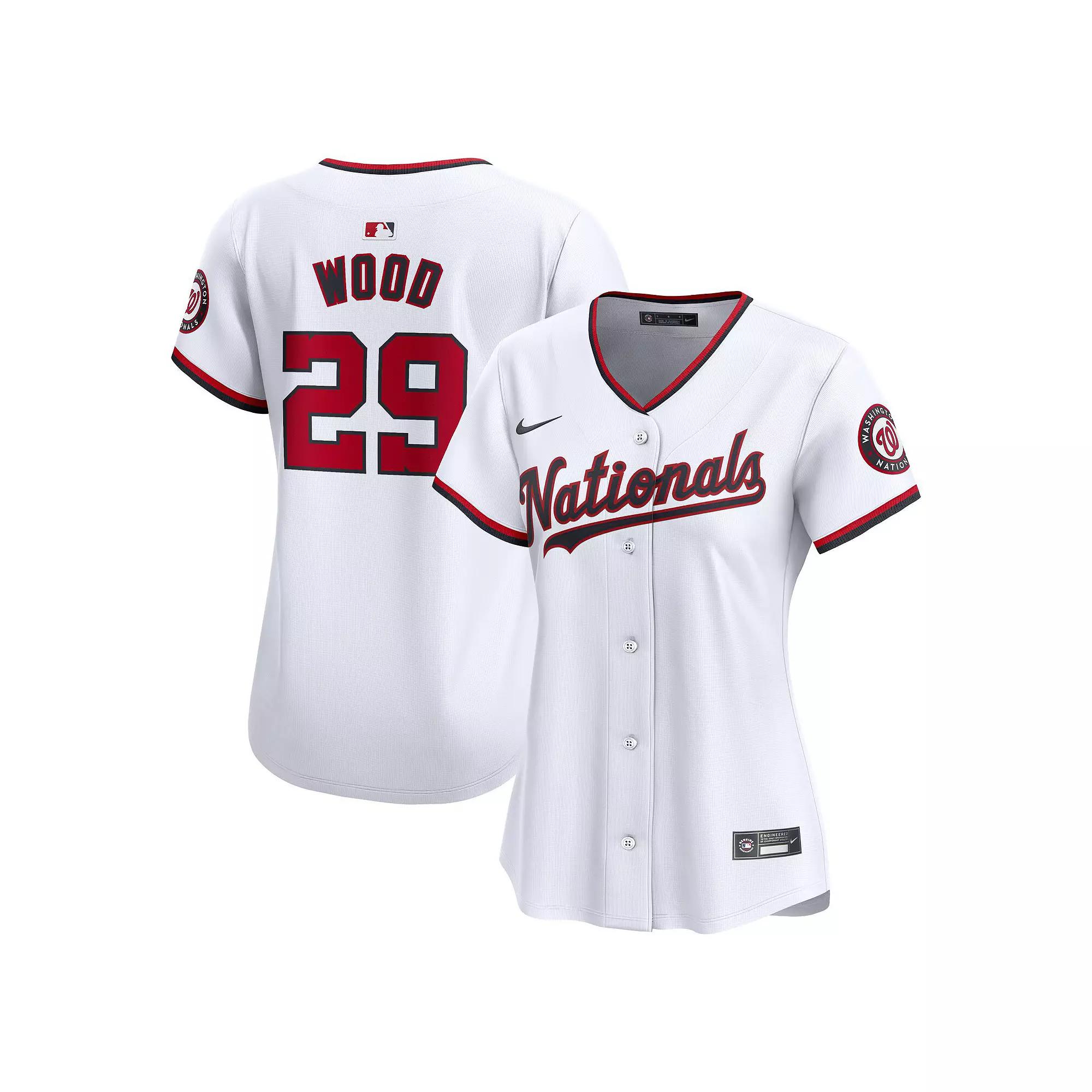 Women's Nike James Wood White Washington Nationals Home Limited Player Jersey,  Product Image