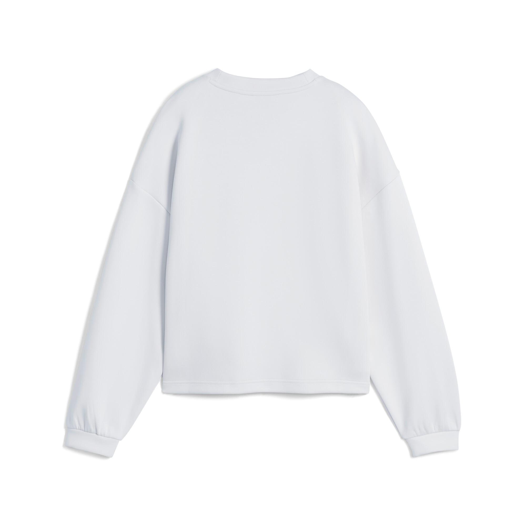 PUMA Wardrobe Essentials Oversized Crew Women in Grey Product Image