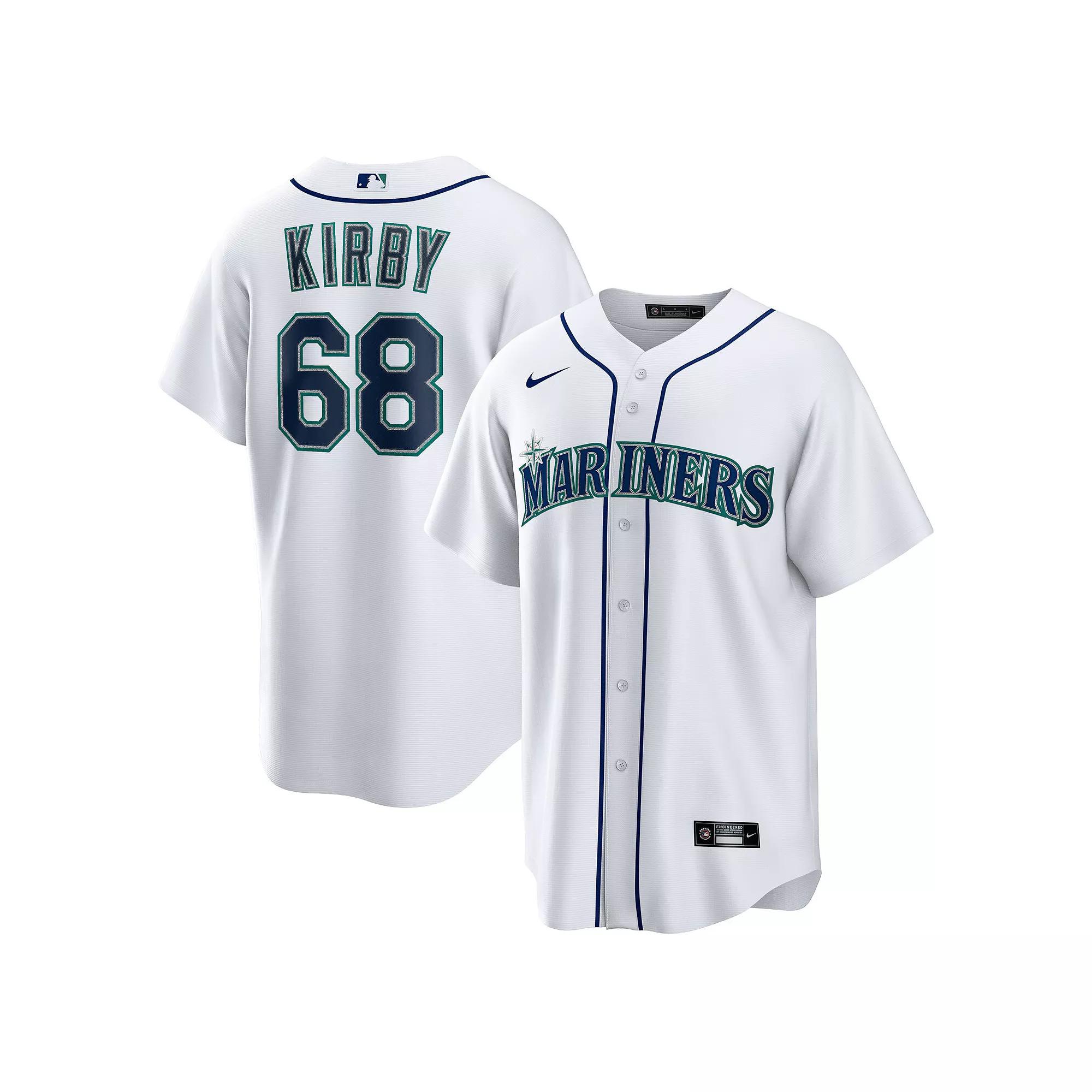 Men's Nike George Kirby White Seattle Mariners Home Replica Jersey, Size: Medium Product Image