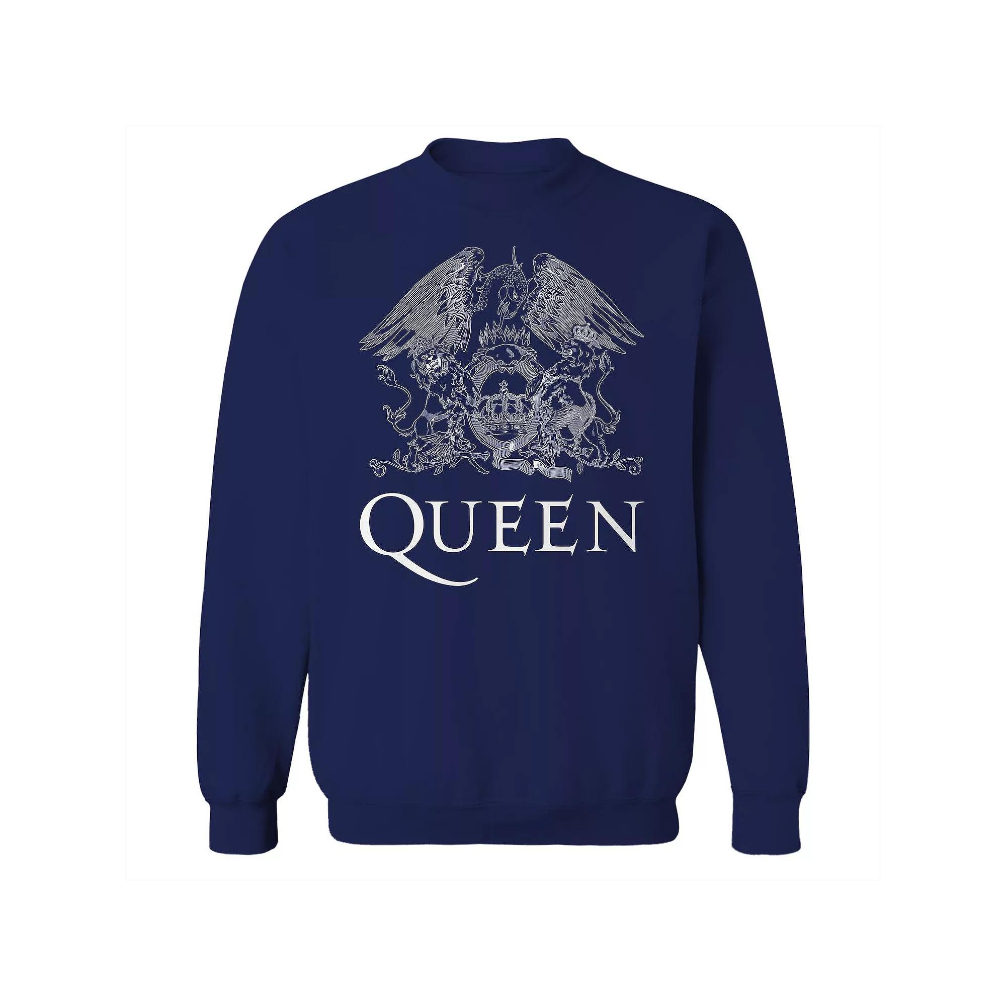Junior's Queen Logo Graphic Fleece Sweatshirt, Women's, Size: Medium, Blue Product Image