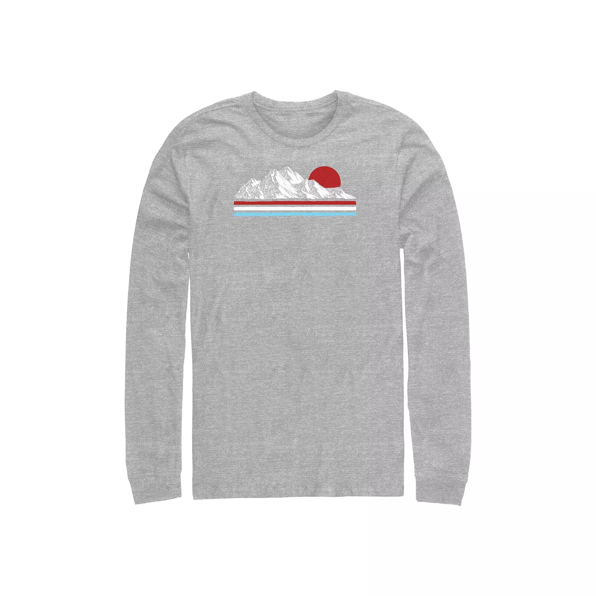 Big & Tall Snowy Mountains Long Sleeve Graphic Tee, Men's,  Product Image