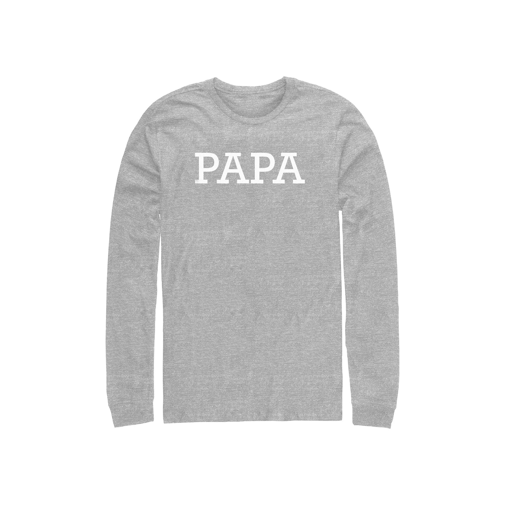 Big & Tall Papa Long Sleeve Graphic Tee, Men's,  Product Image