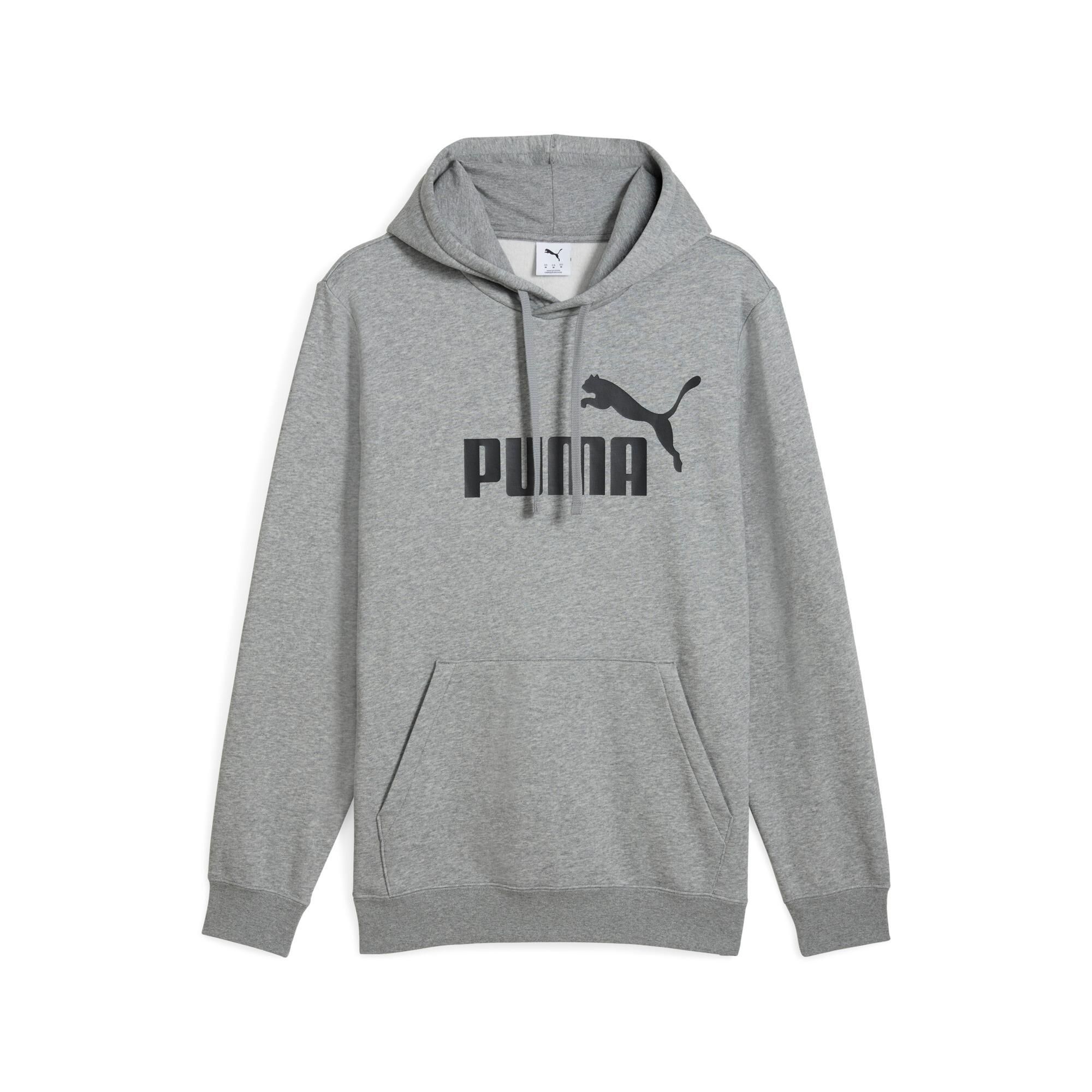 PUMA Essentials No. 1 Logo Men's Hoodie in Grey Product Image