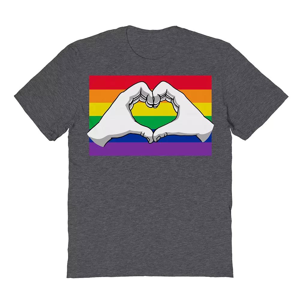 Men's COLAB89 Hand Heart Rainbow Pride Graphic Tee, Adult Unisex,  Product Image
