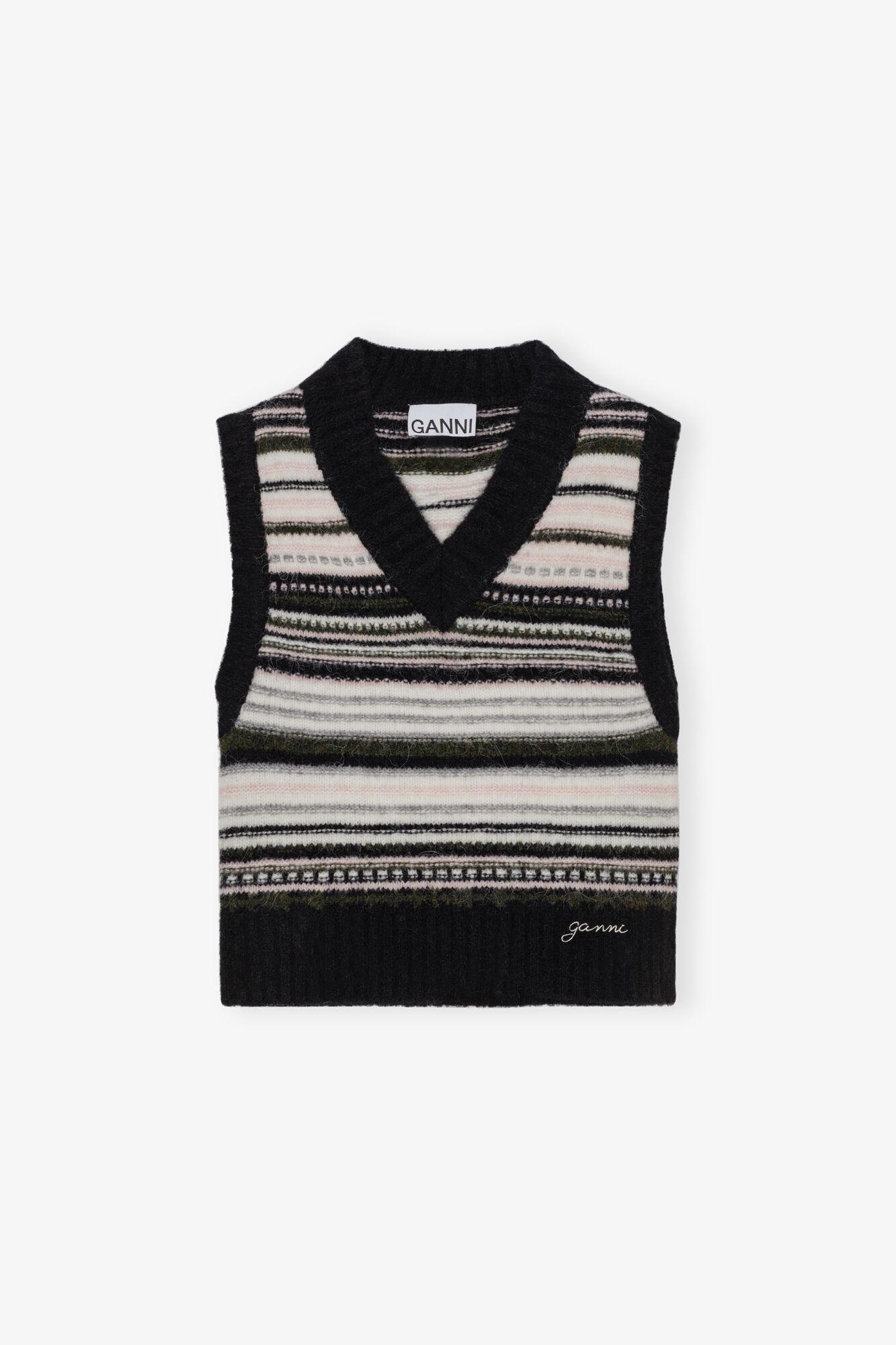 Black Stripe Vest Product Image