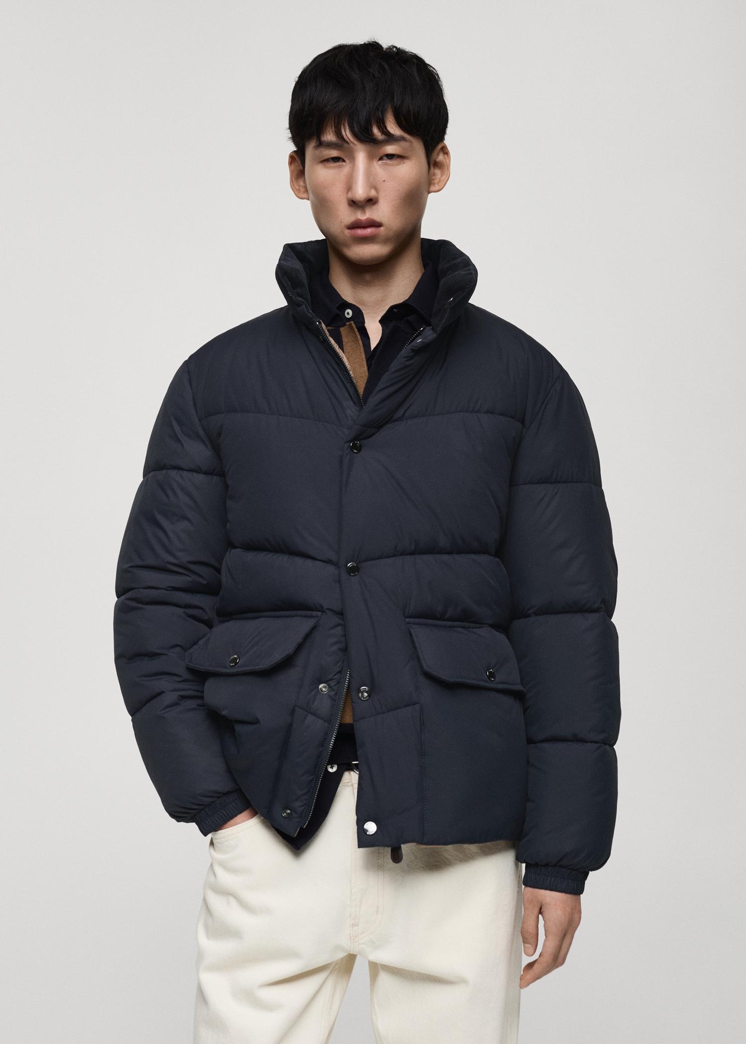 Water-repellent quilted anorak - Men | MANGO USA Product Image