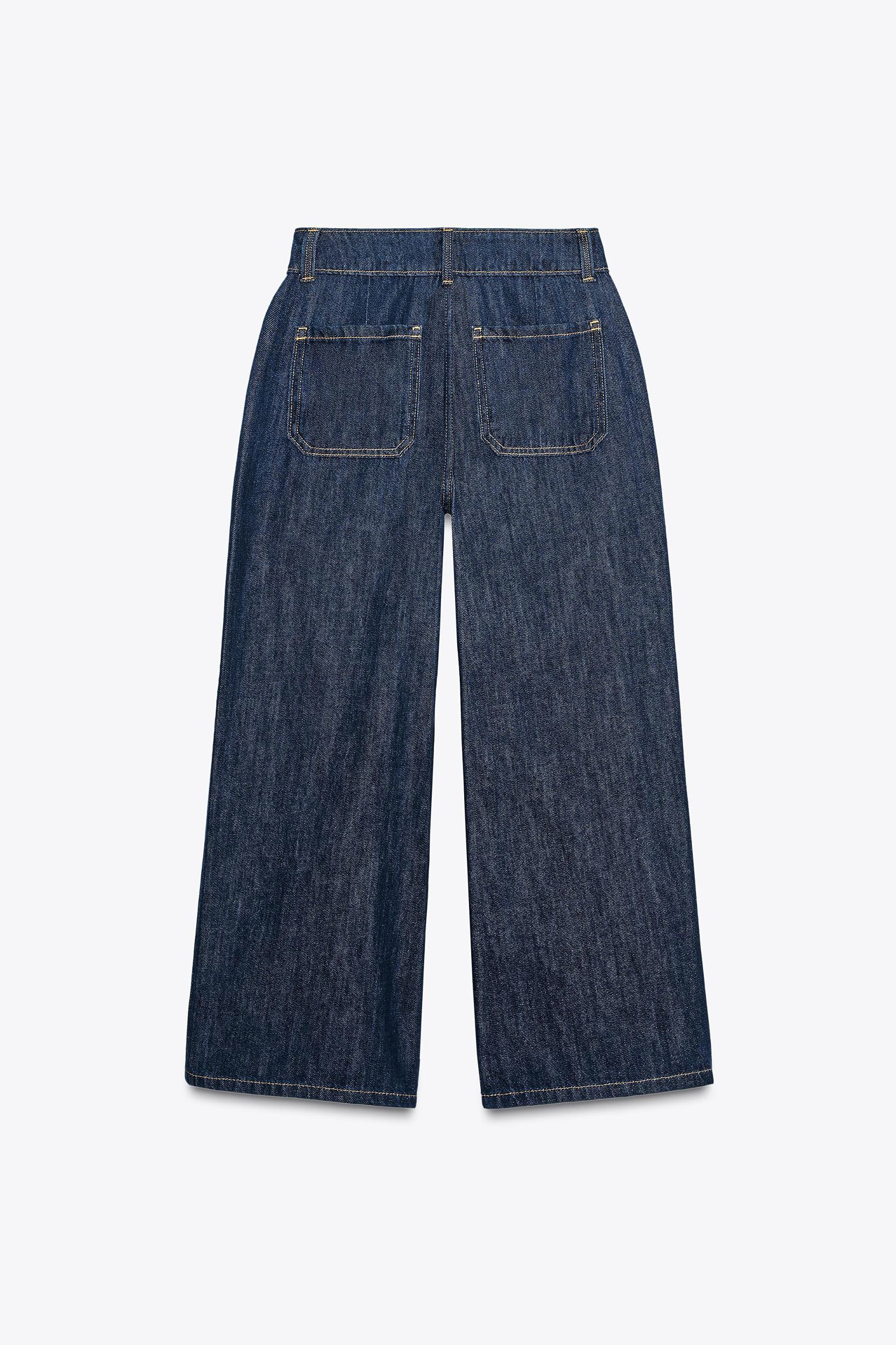 Z1975 HIGH RISE BUTTON CULOTTE JEANS Product Image