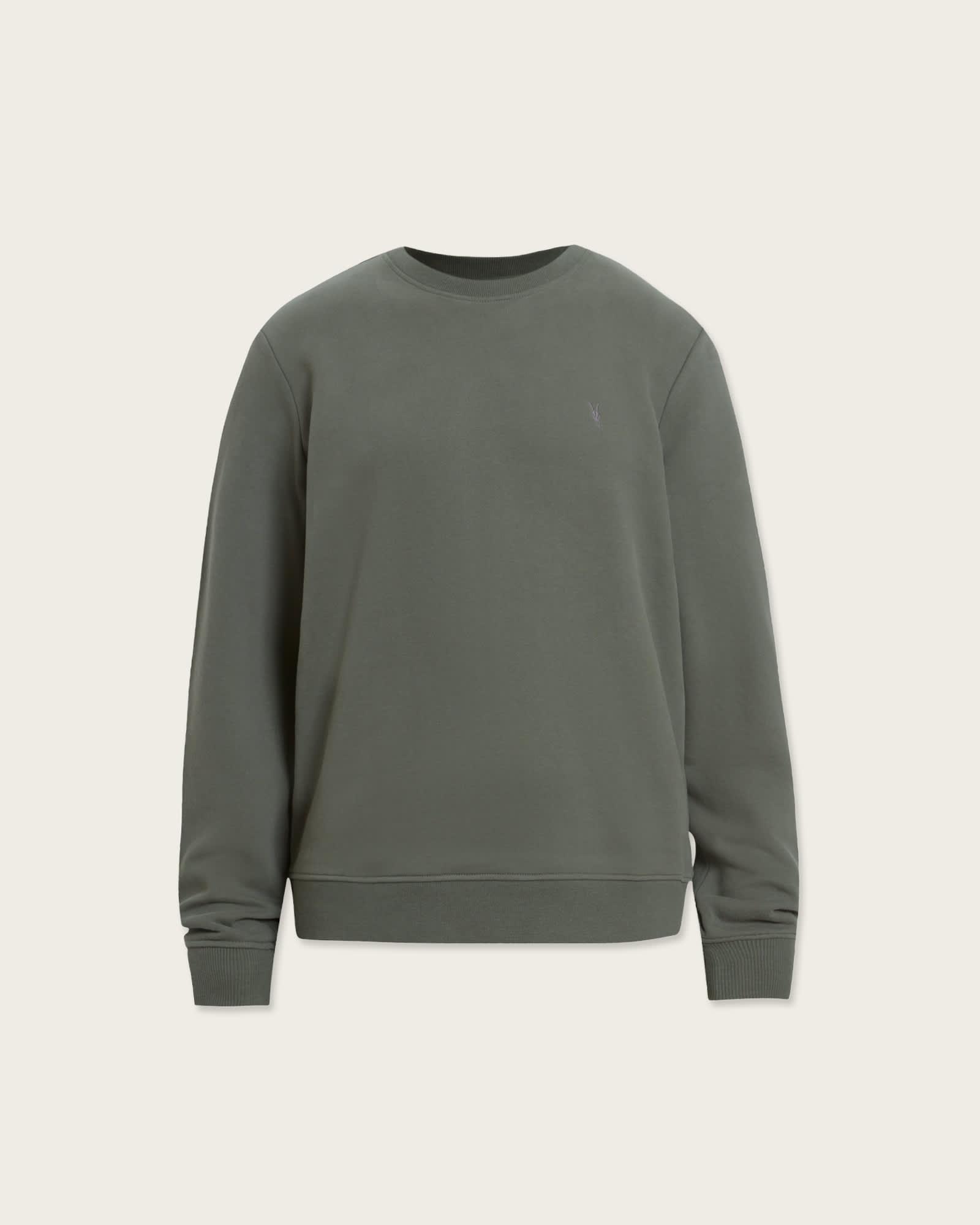 Raven Crew Neck Ramskull Sweatshirt GASTOR GREEN | ALLSAINTS US Product Image
