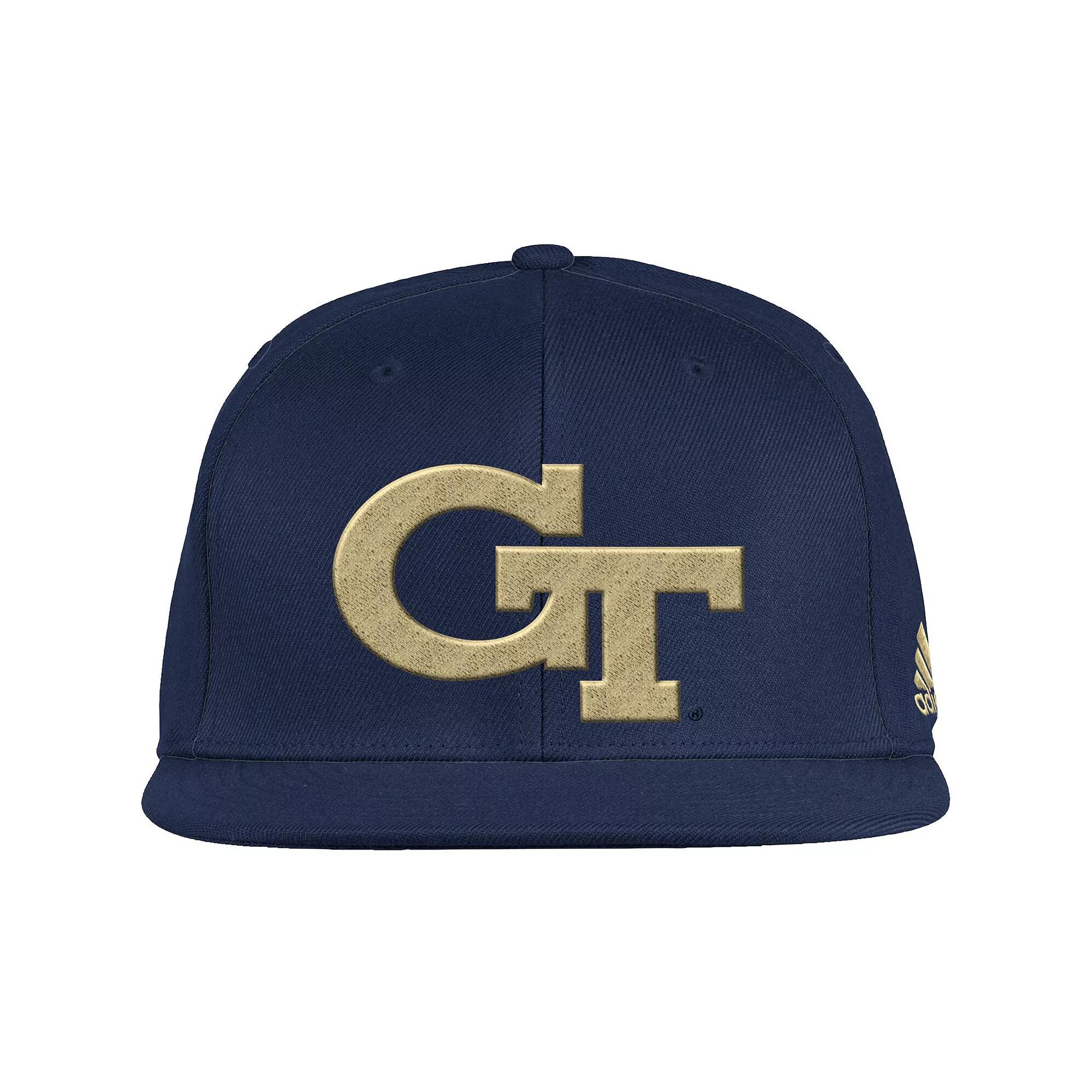 Men's adidas Navy Georgia Tech Yellow Jackets Team On-Field Baseball Fitted Hat,  Product Image