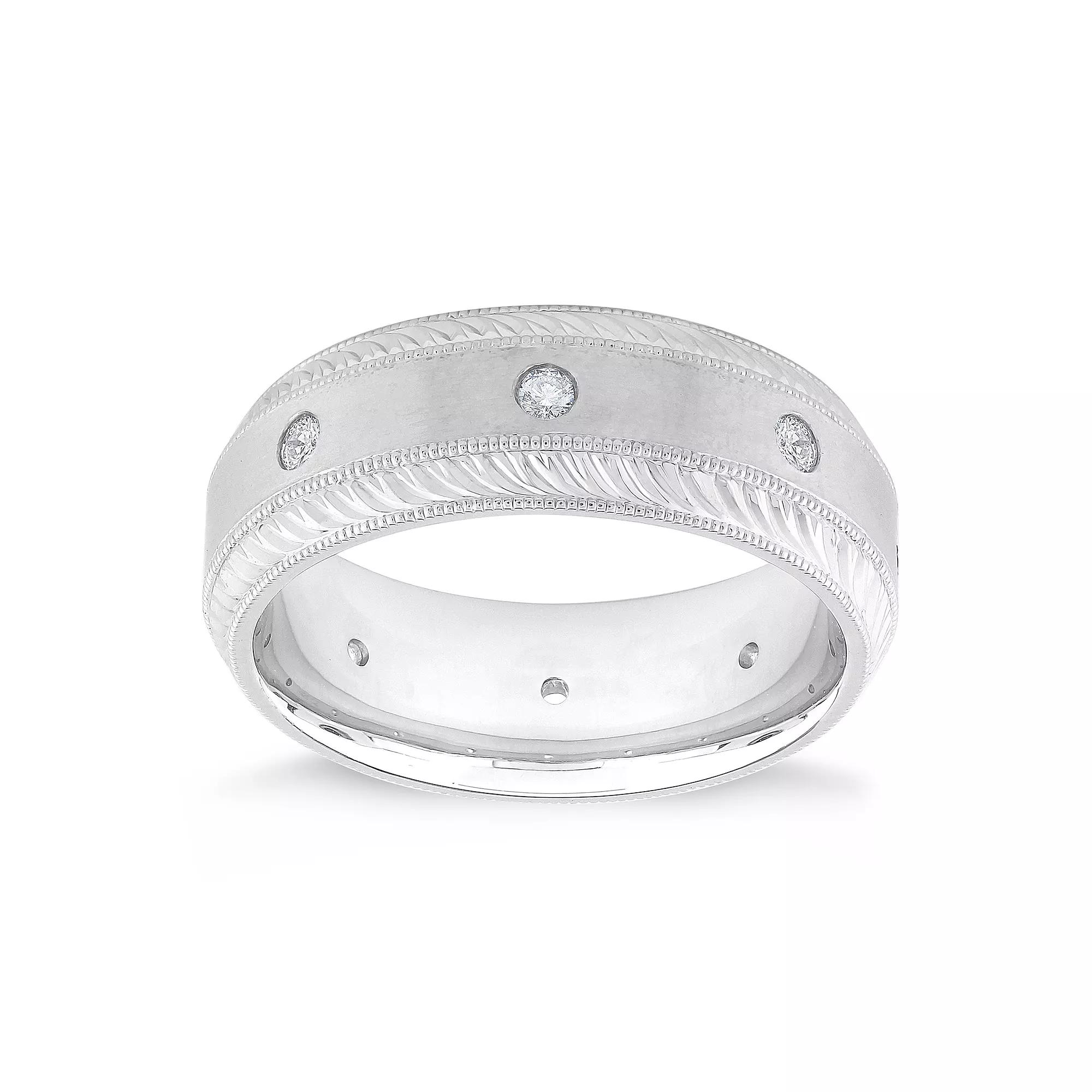 Galaxie Solaire 10k White Gold 1/4 Carat T.W. Lab-Grown Diamond Men's Eternity Ring, 10k Whgold Product Image