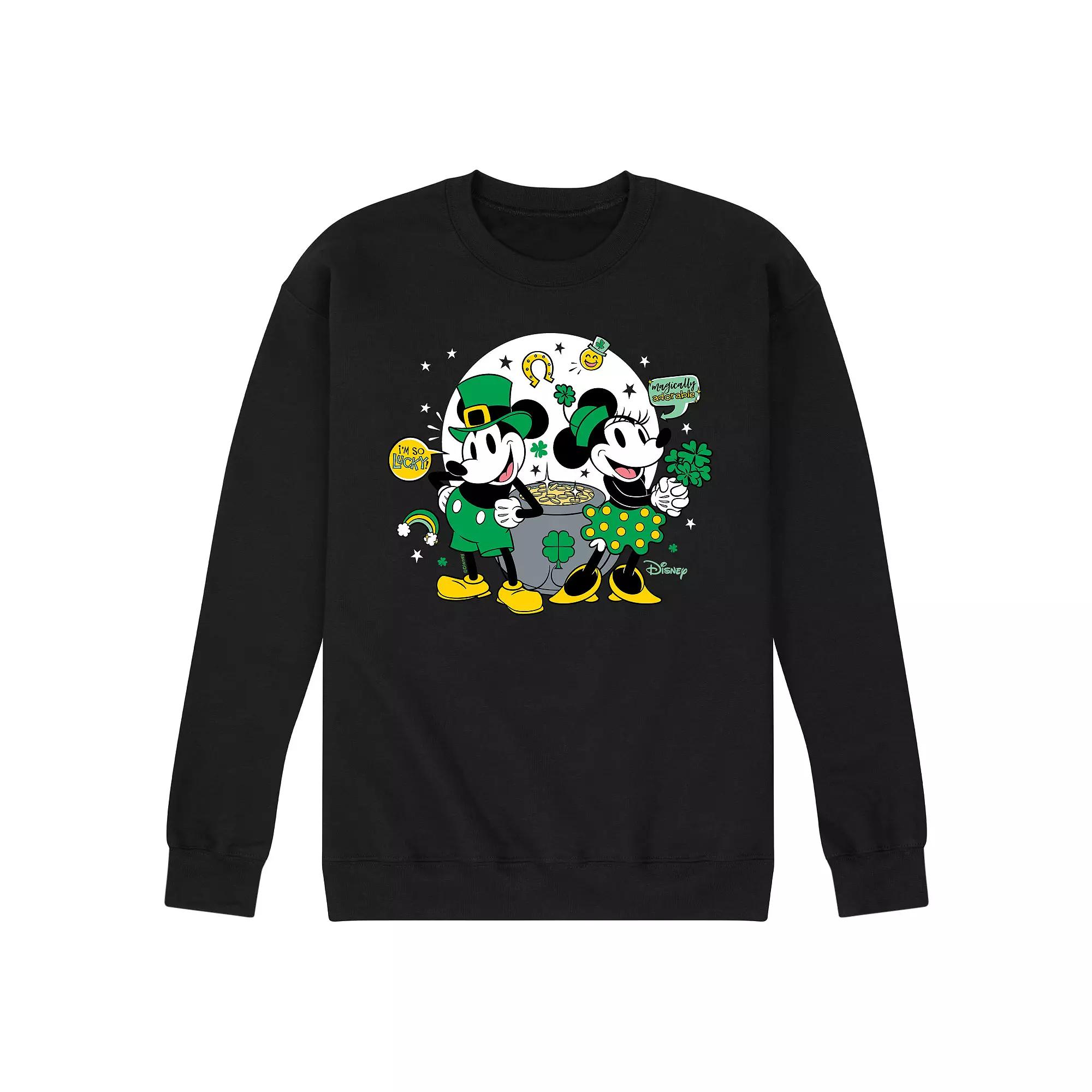Disney's Mickey & Minnie Mouse Pot Of Gold Fleece Sweatshirt, Men's,  Product Image