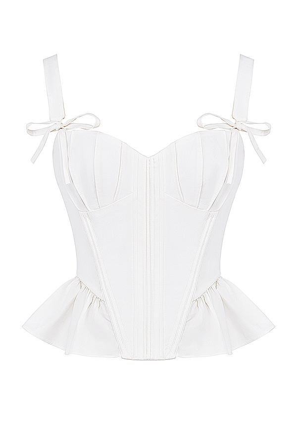Gigou  white peplum cotton corset - sale Product Image