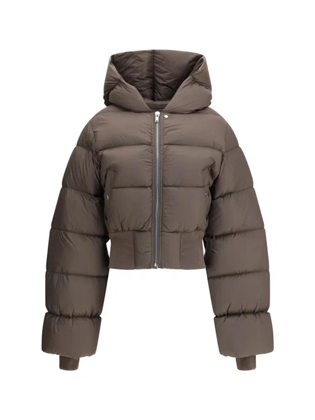 RICK OWENS Bomber Jacket Puffer Jackets Gray In Multi Product Image