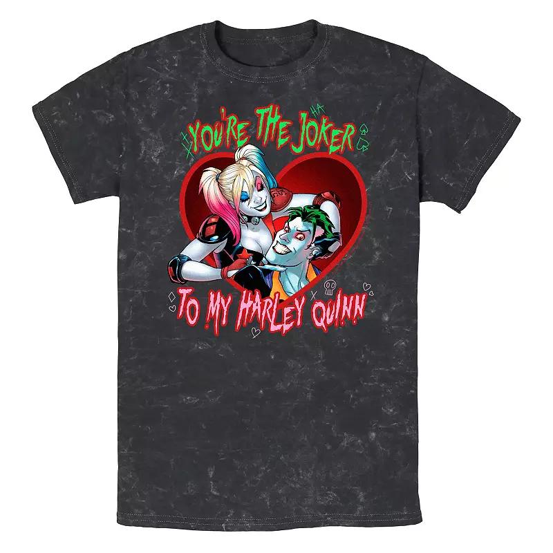 Men's Batman Joker And Harley Quinn Heart Scene Graphic Tee,  Product Image