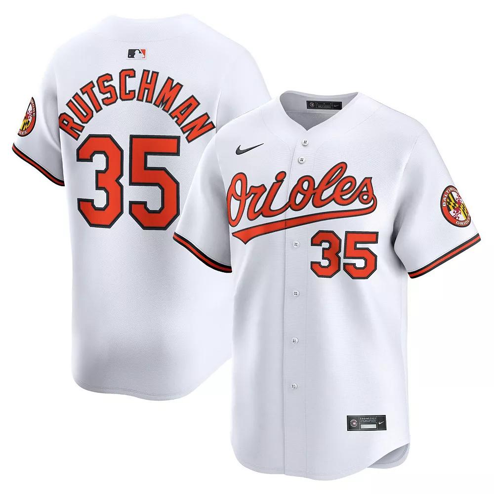 Men's Nike Adley Rutschman White Baltimore Orioles Home Limited Player Jersey, Size: 2XL Product Image