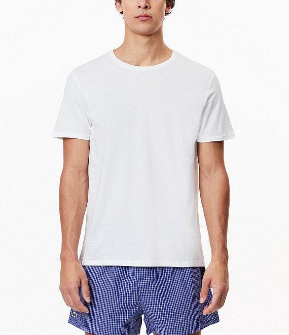 Lacoste Short Sleeve Regular Fit Crew Neck Undershirts 3-Pack Product Image
