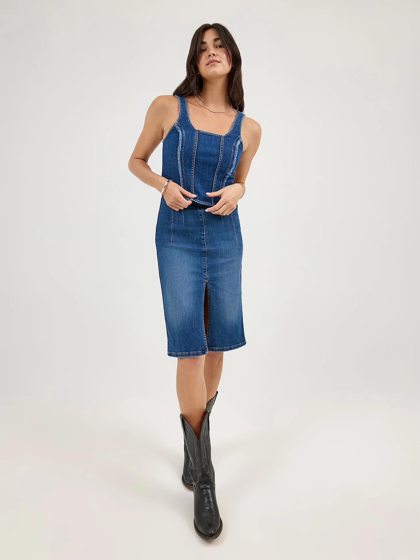 Women's High Rise Front Slit Pull On Skirt | Women's Skirts & Dresses | Lee® Product Image