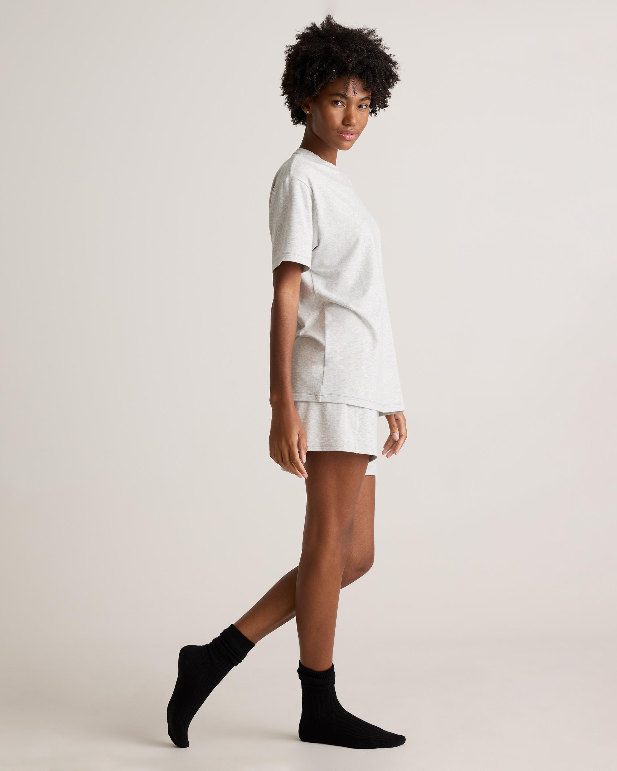 Quince | Women's Dream Lounge Oversized Short Sleeve Pajama Set Cotton Product Image