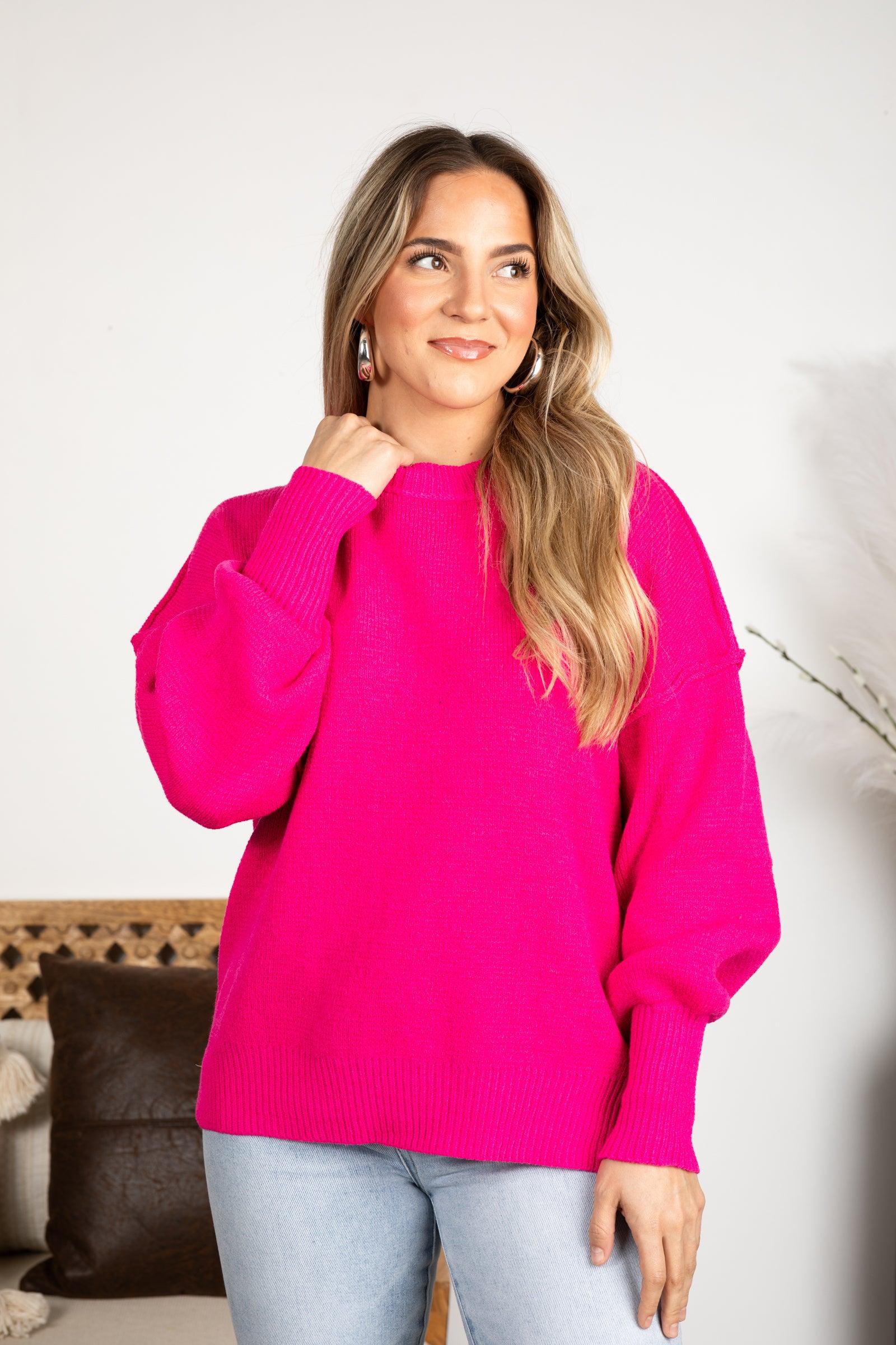 Oversized Basic Solid Ribbed Sweater Knit Top Product Image