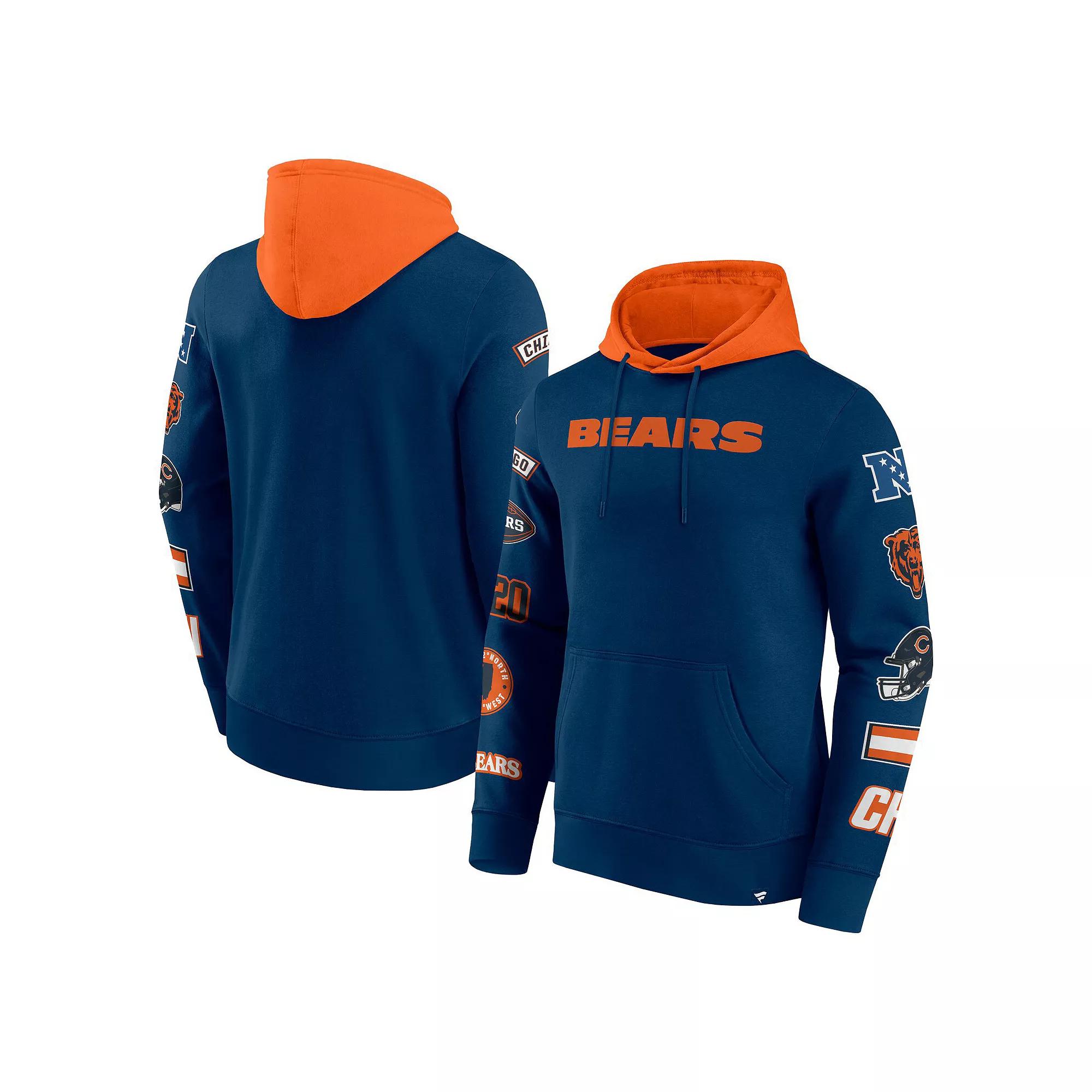 Men's Fanatics  Black/Orange Oregon State Beavers Color Block Badge Fleece Pullover Hoodie, Size: 2XL Product Image