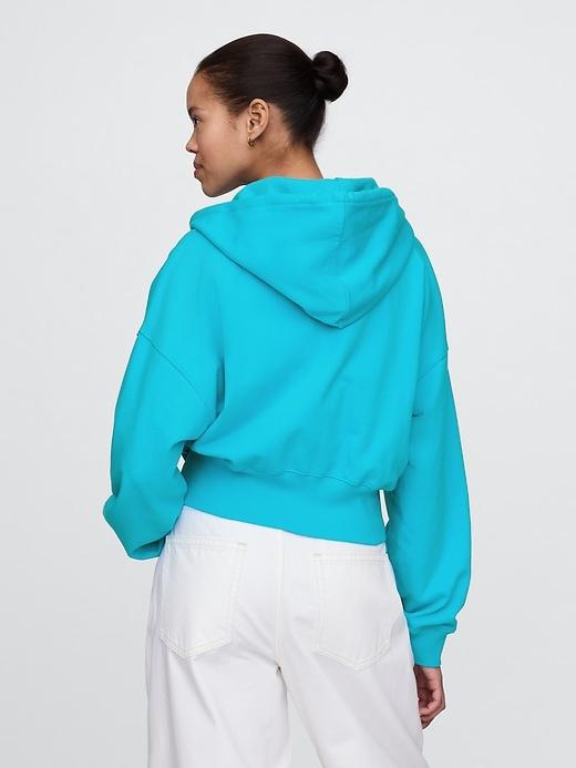 French Terry Oversized Zip Wedge Hoodie Product Image