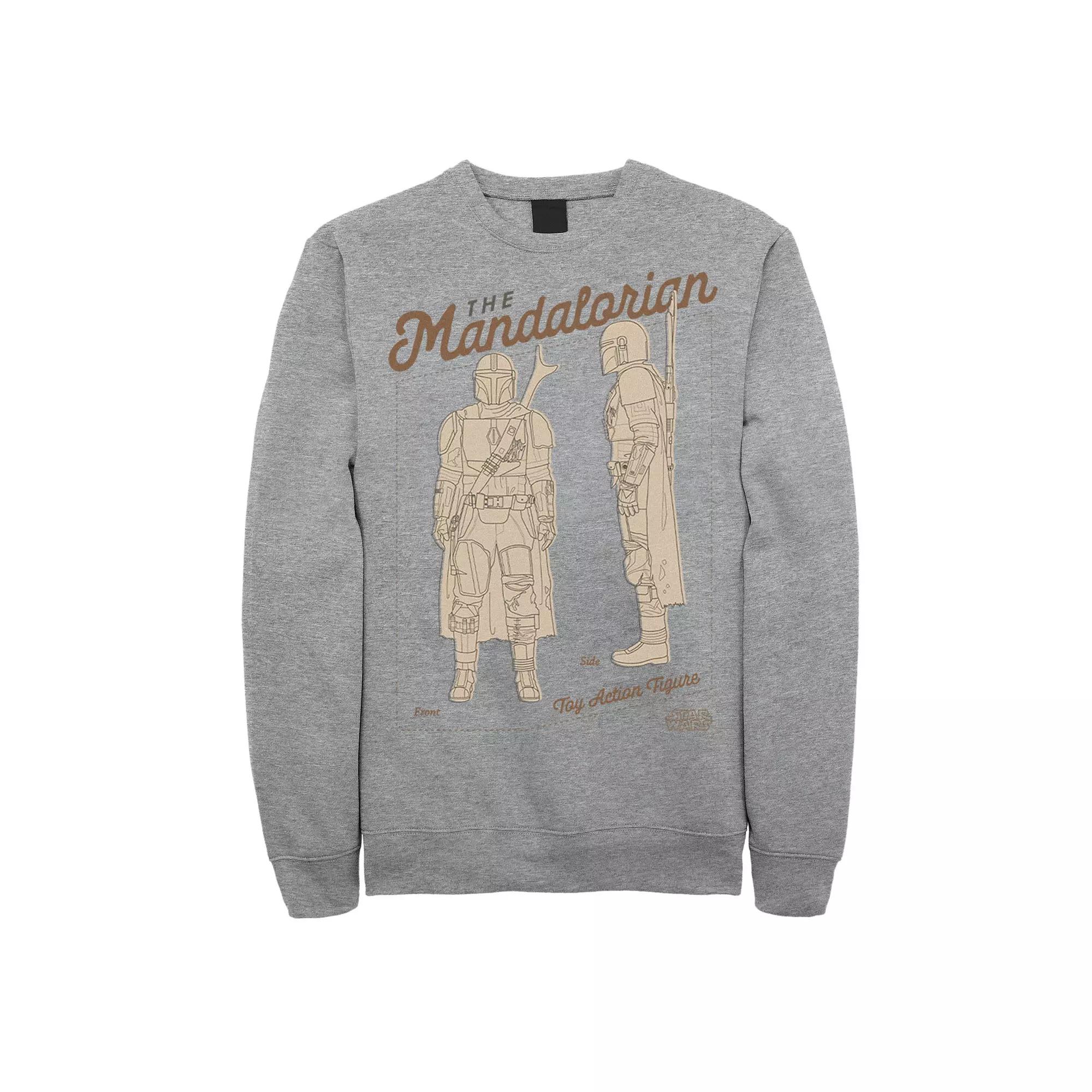 Men's Star Wars The Mandalorian Toy Sweatshirt, Size: XL, Athletic Grey Product Image