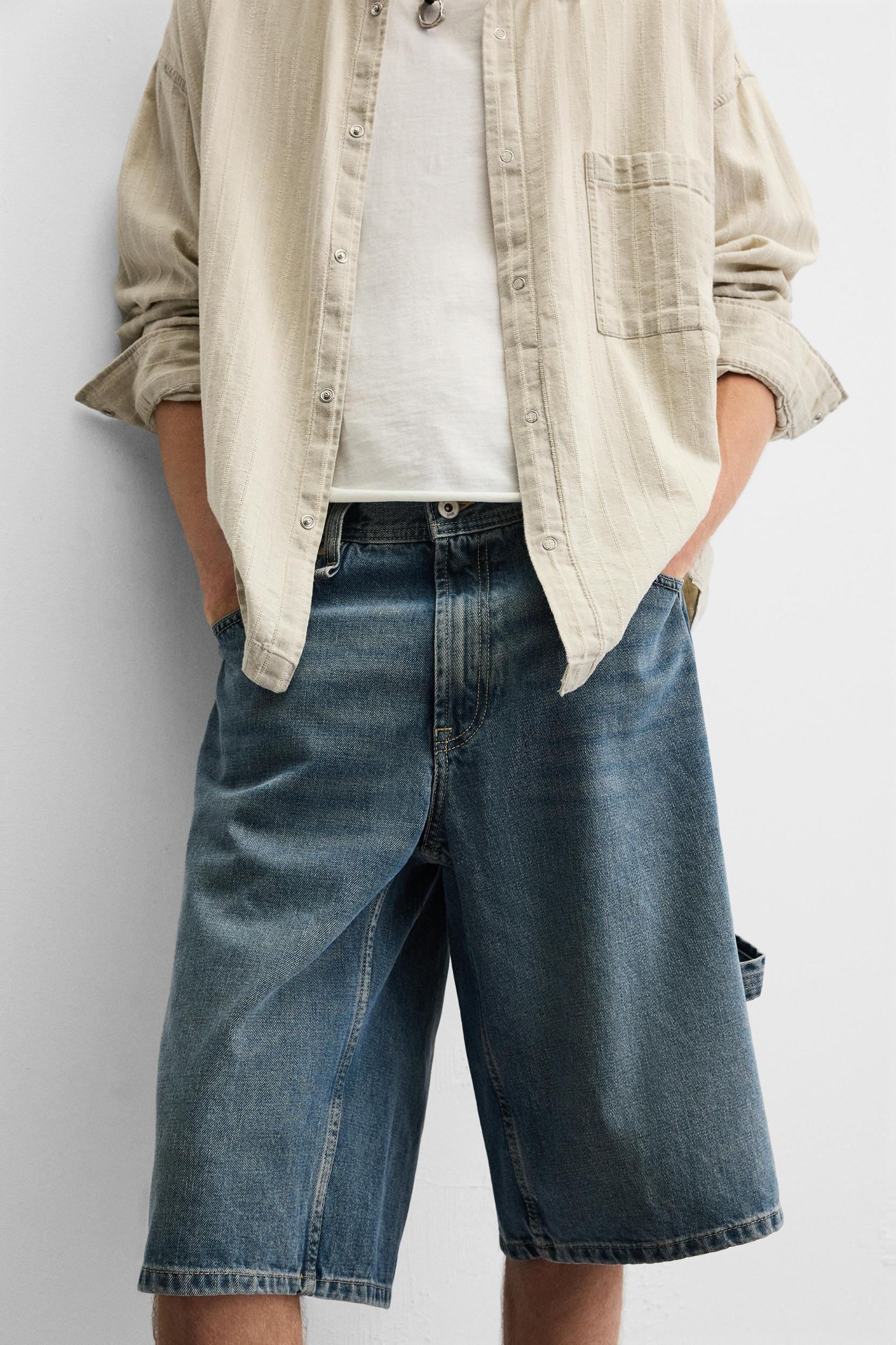 BAGGY FIT CARPENTER DENIM SHORTS Product Image