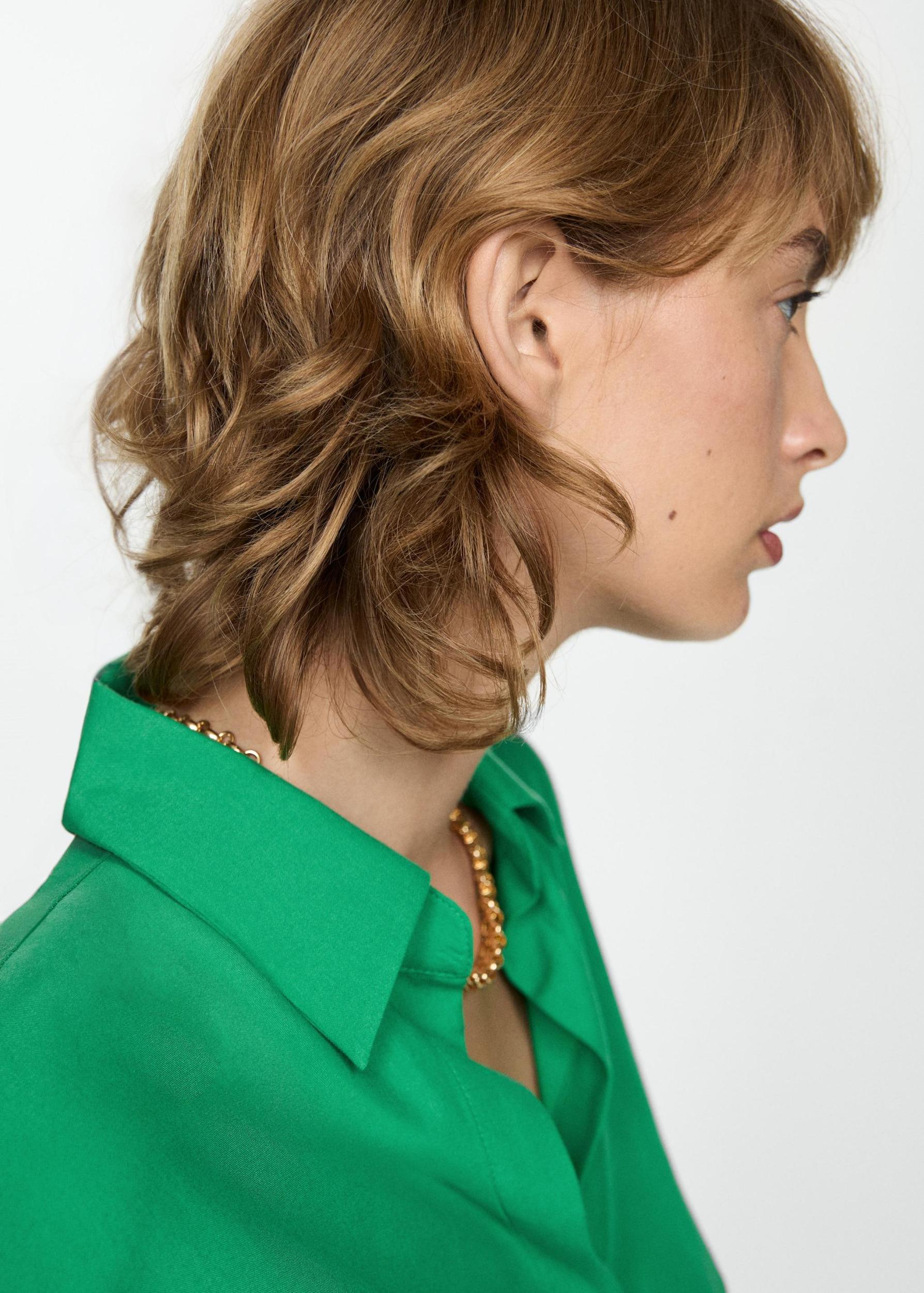 Lyocell fluid shirt - Women | MANGO USA Product Image