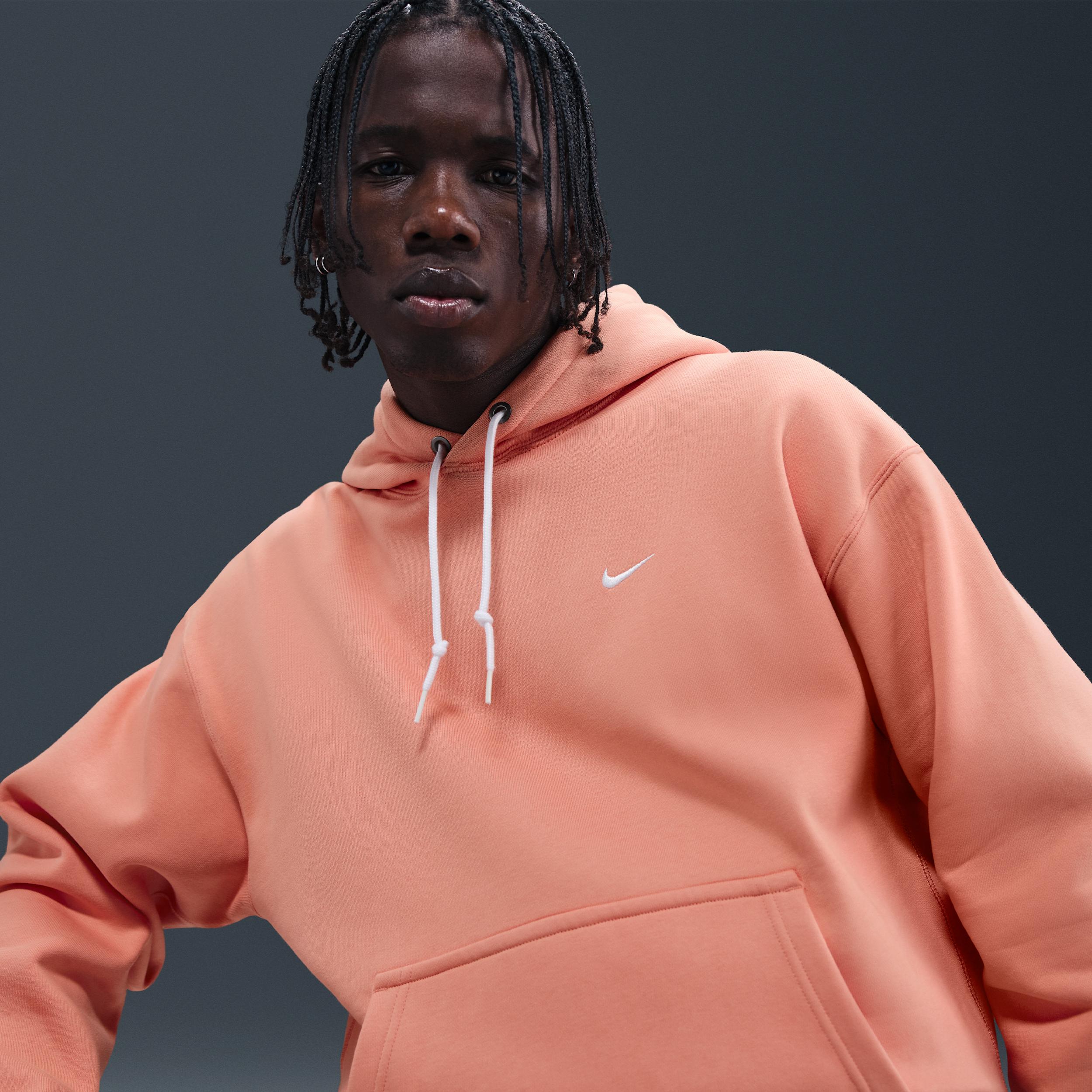 Nike Mens Solo Swoosh Fleece Pullover Hoodie | DX1355-844 Product Image