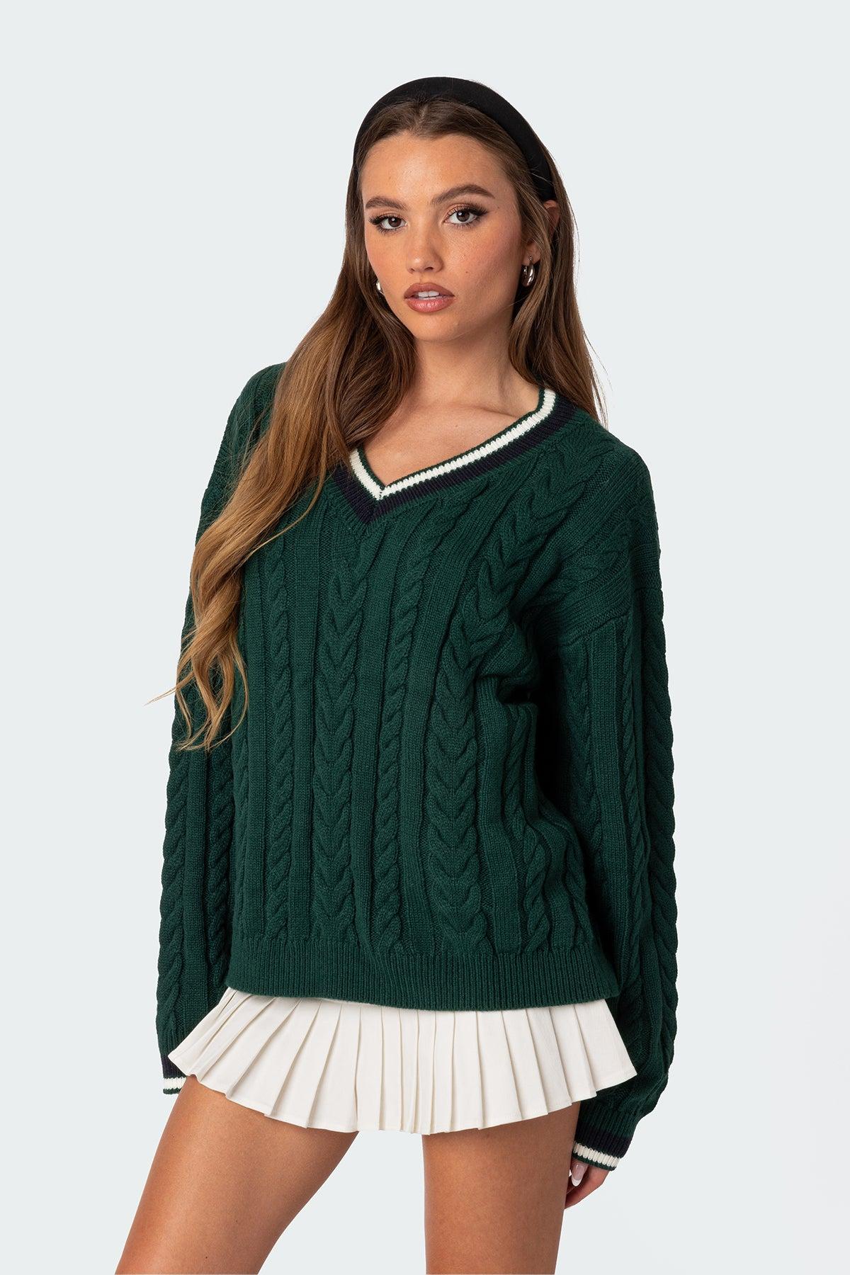 Amoret Cable Knit Sweater Product Image