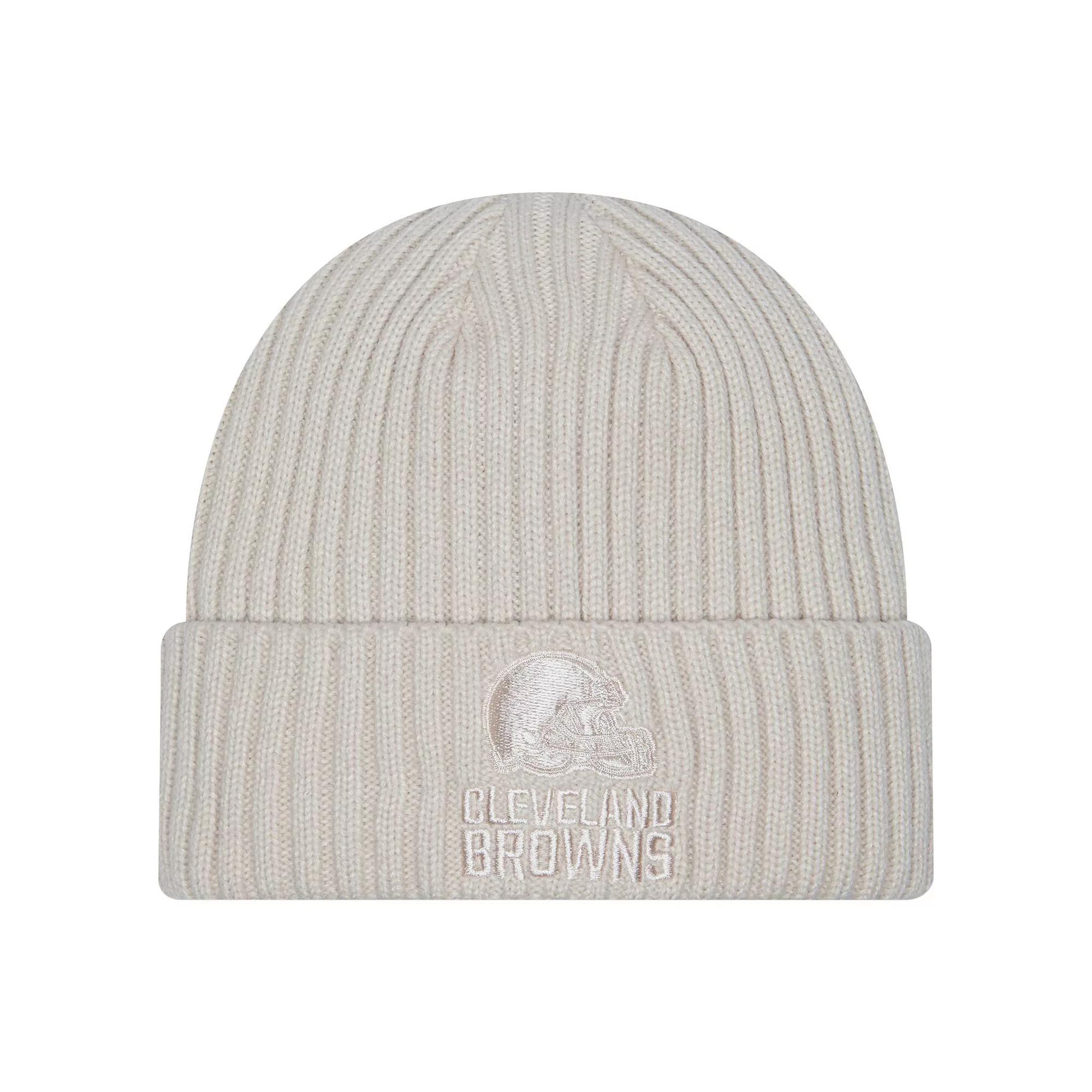 Men's New Era Stone Cleveland Browns Color Pack Cuffed Knit Hat, Team Product Image