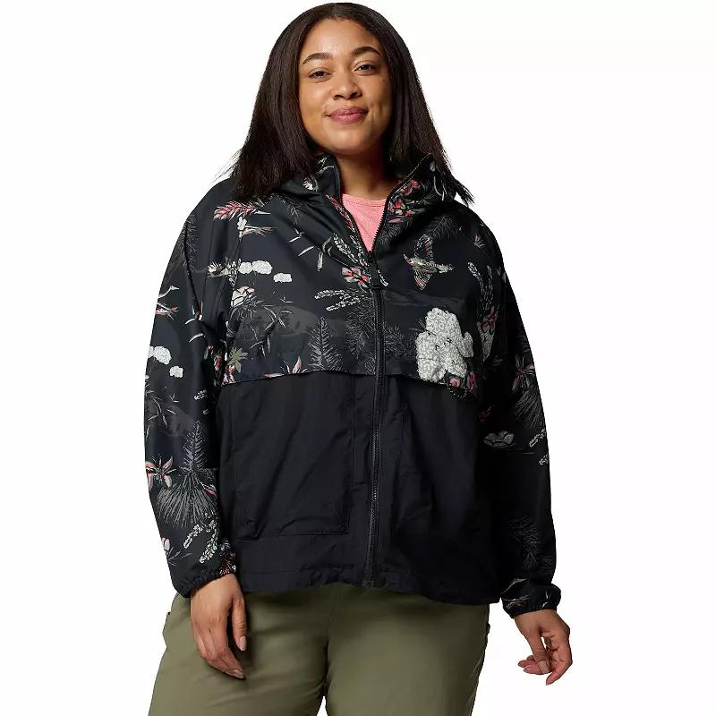 Columbia Women's Spire Valley Printed Windbreaker - Plus Size- Product Image