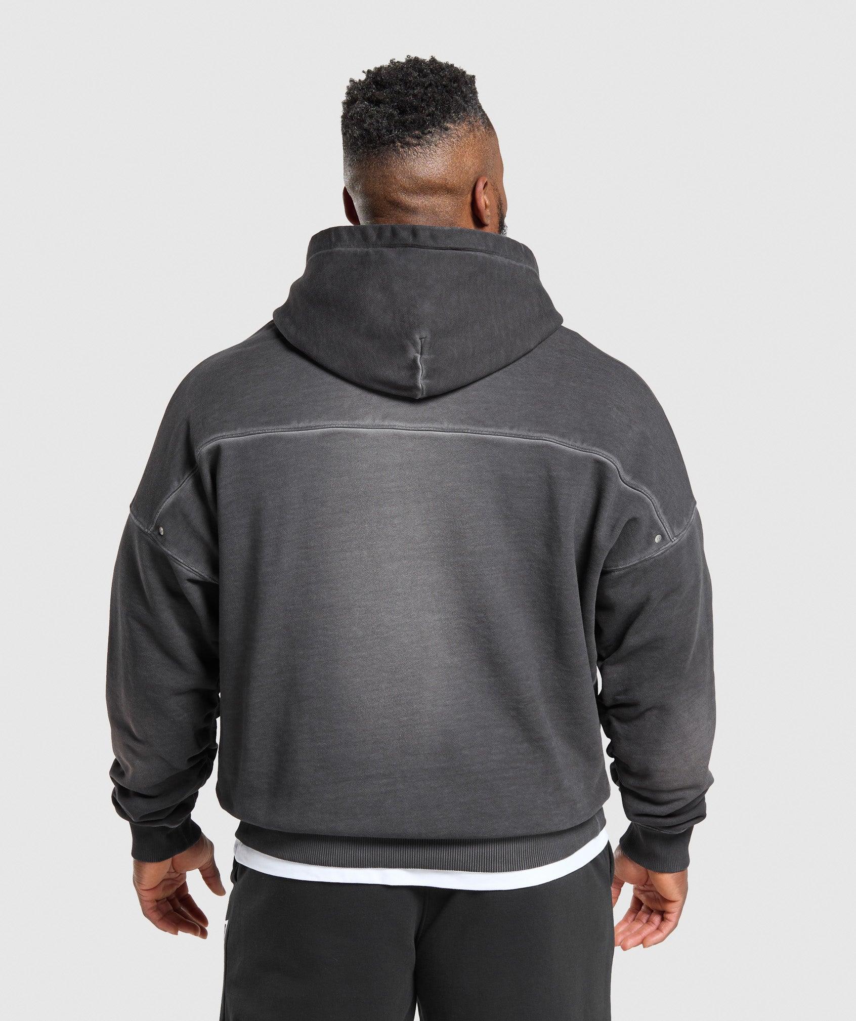 Gymshark Heavyweight Hoodie - Black Wash Male Product Image