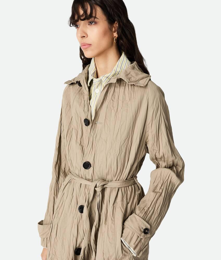 Women's Crushed Cotton Coat in Sandshell Product Image