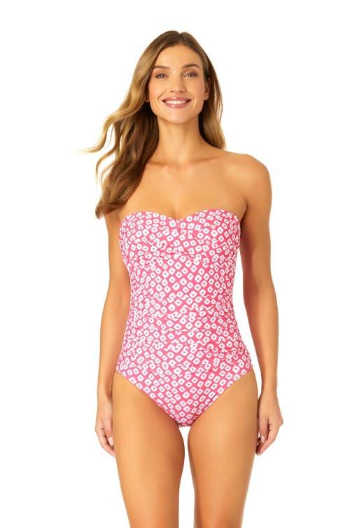 Anne Cole Women's Twist Front Shirred One Piece Swimsuit Product Image
