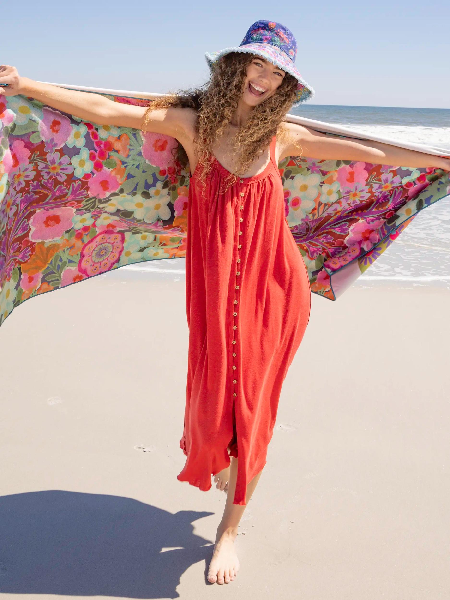 Relaxed Button Down Midi Dress Product Image