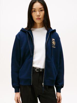 Gold Crest Logo Zip Hoodie Product Image
