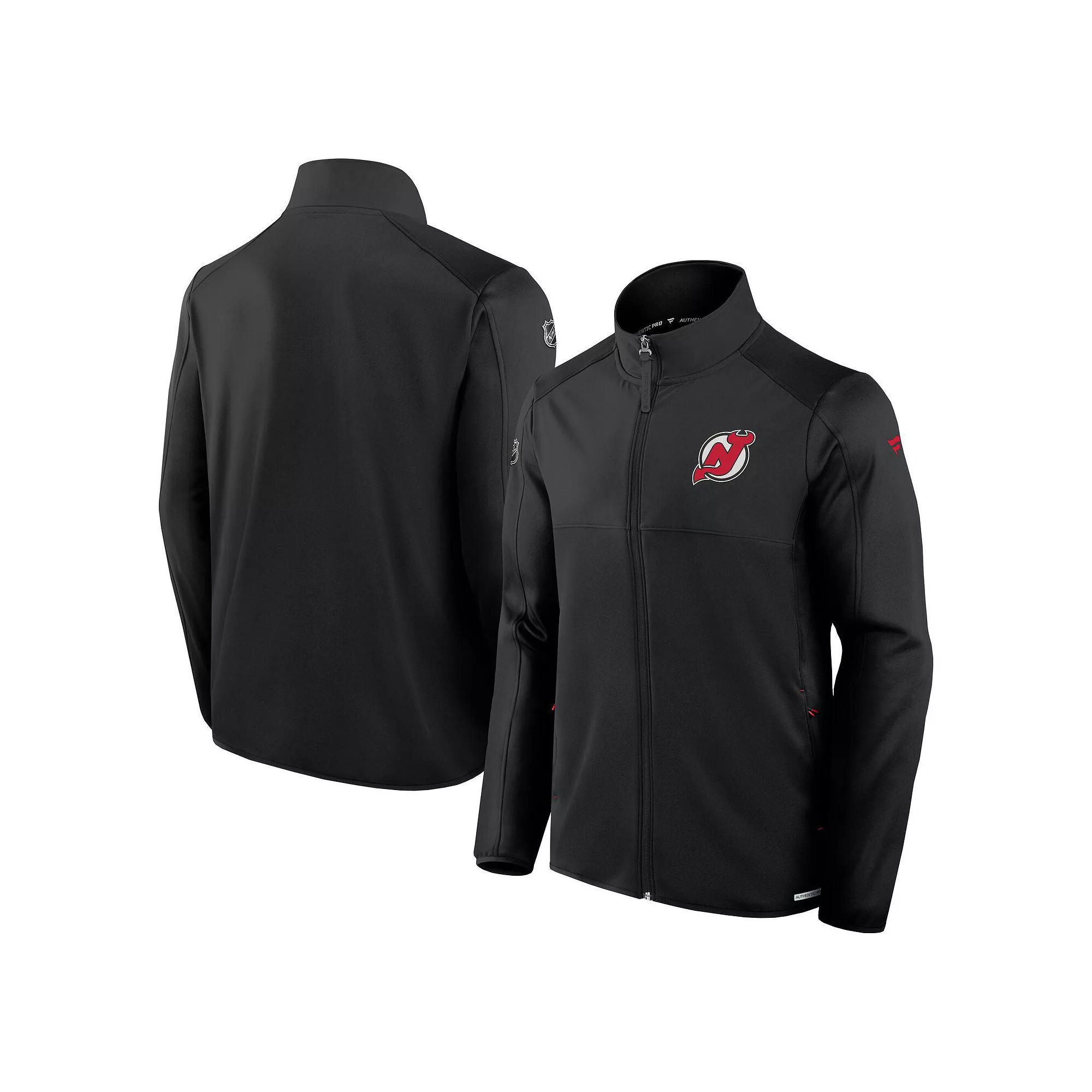 Men's Fanatics Black New Jersey Devils Authentic Pro Rink Fleece Full-Zip Jacket,  Product Image