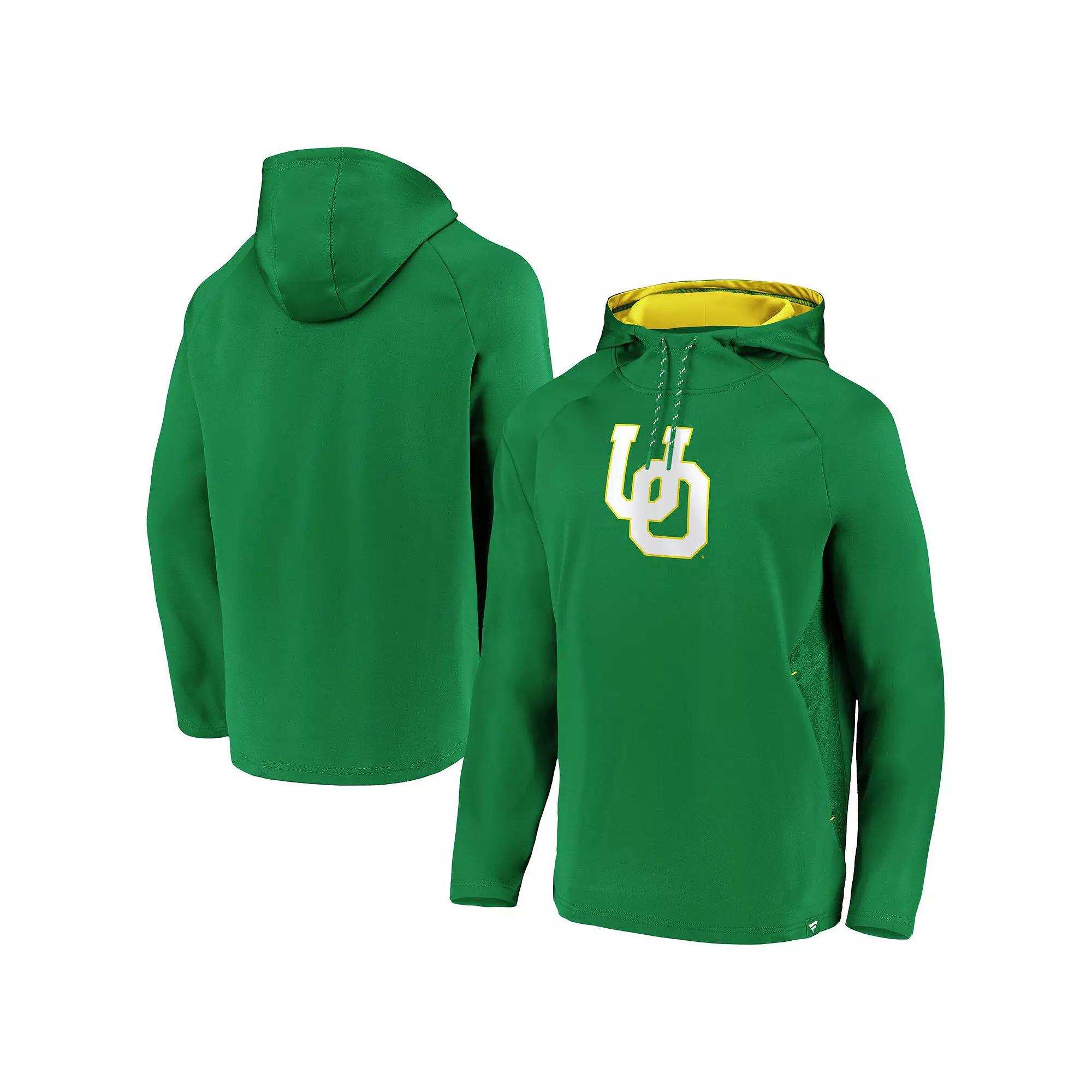 Men's Fanatics Green Oregon Ducks Iconic Defender Stealth Raglan Pullover Hoodie, Size: Medium Product Image