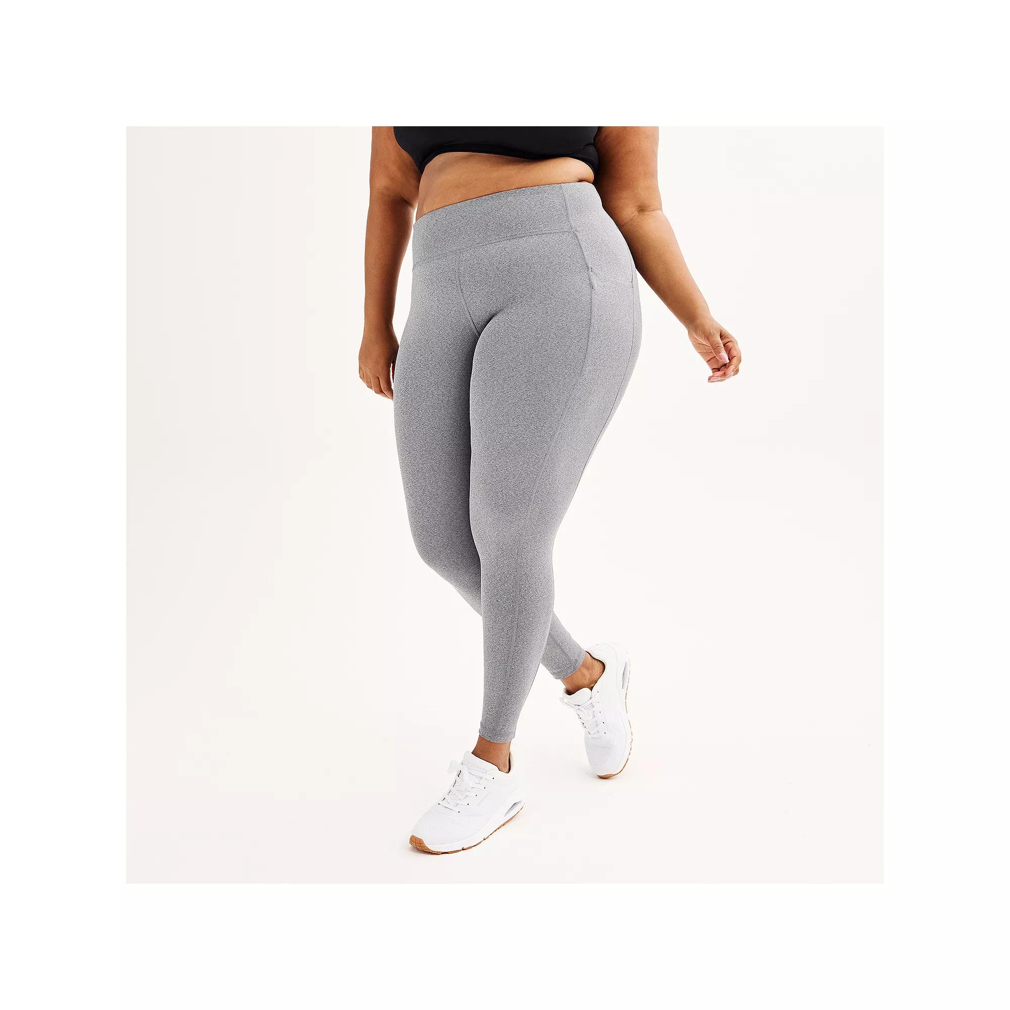 Plus Size Tek Gear® Ultrastrech High-Waisted Side Pocket Leggings, Women's, Size: 4XL, Grey Product Image