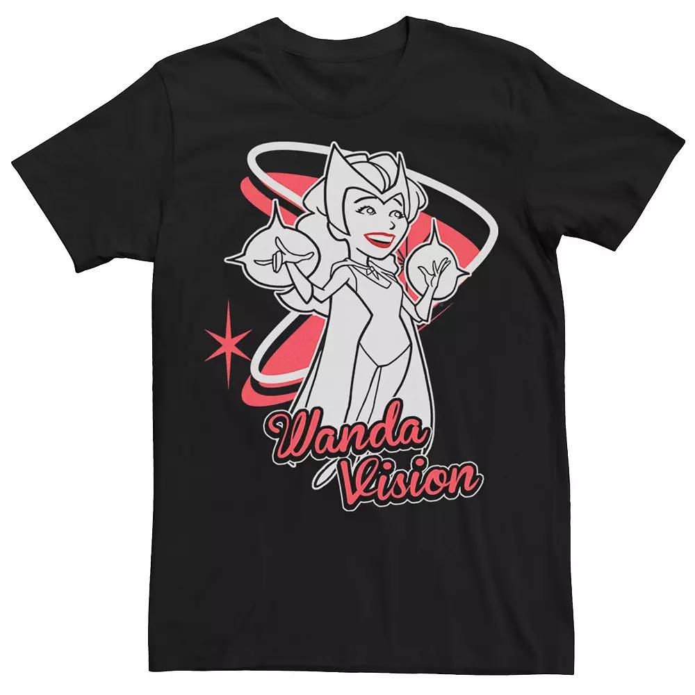 Big & Tall Marvel WandaVision Scarlet Witch Retro Cartoon Tee, Men's,  Product Image