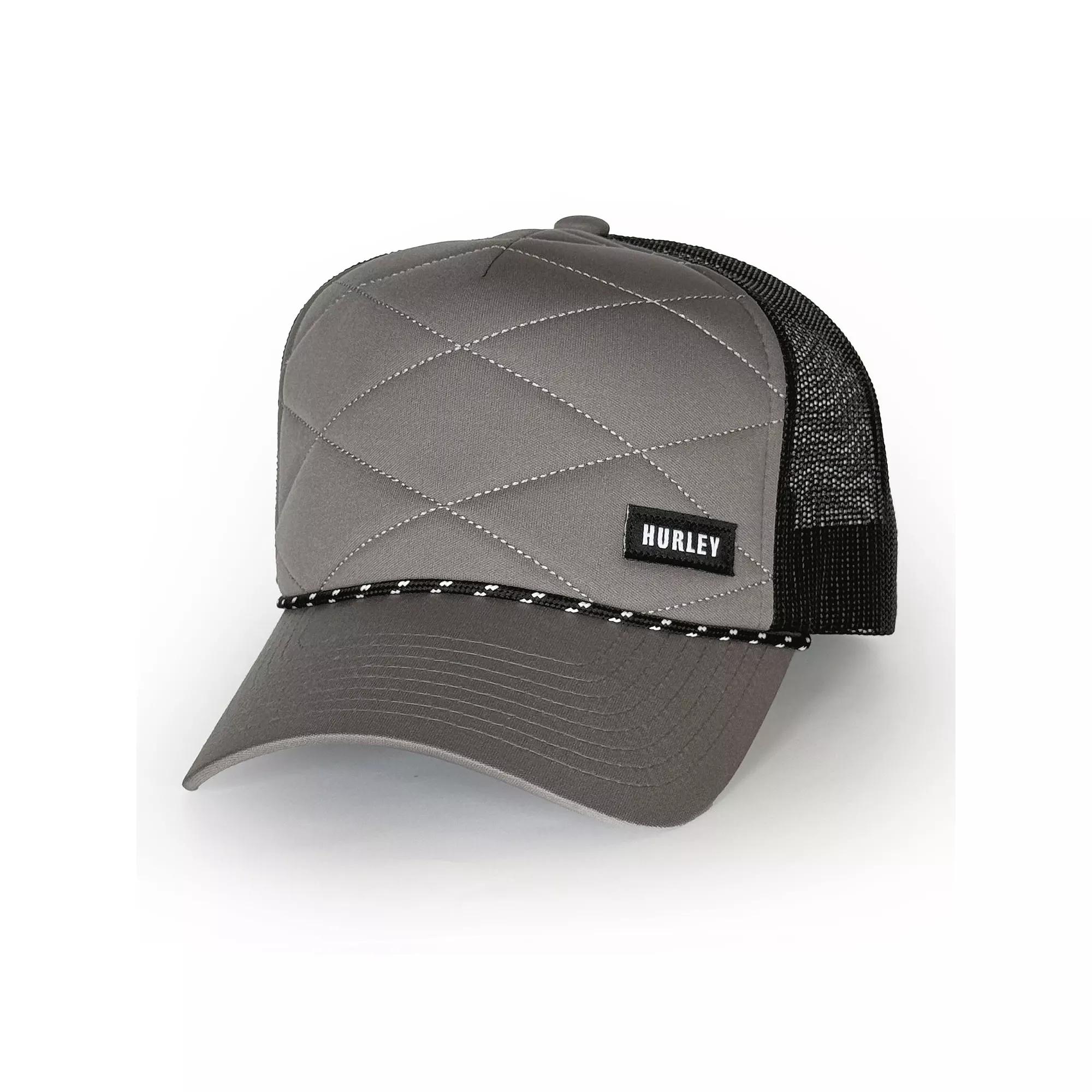 Men's Hurley Burnside Quilted Trucker Cap, Grey Product Image