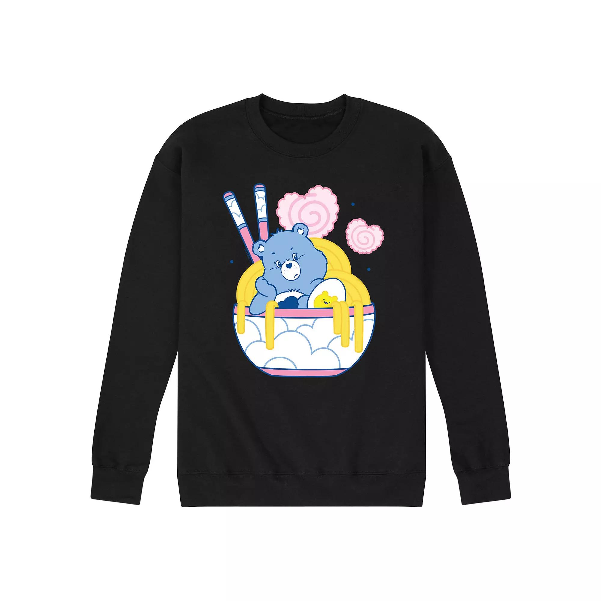 Men's Care Bears Grumpy Ramen Bowl Fleece Sweatshirt,  Product Image