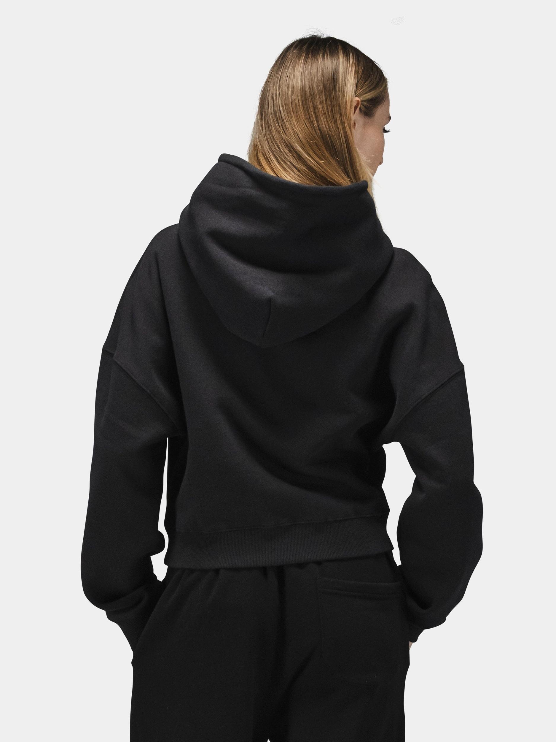 ESSENTIAL CROPPED HOODIE WOMENS - BLACK / XL Product Image