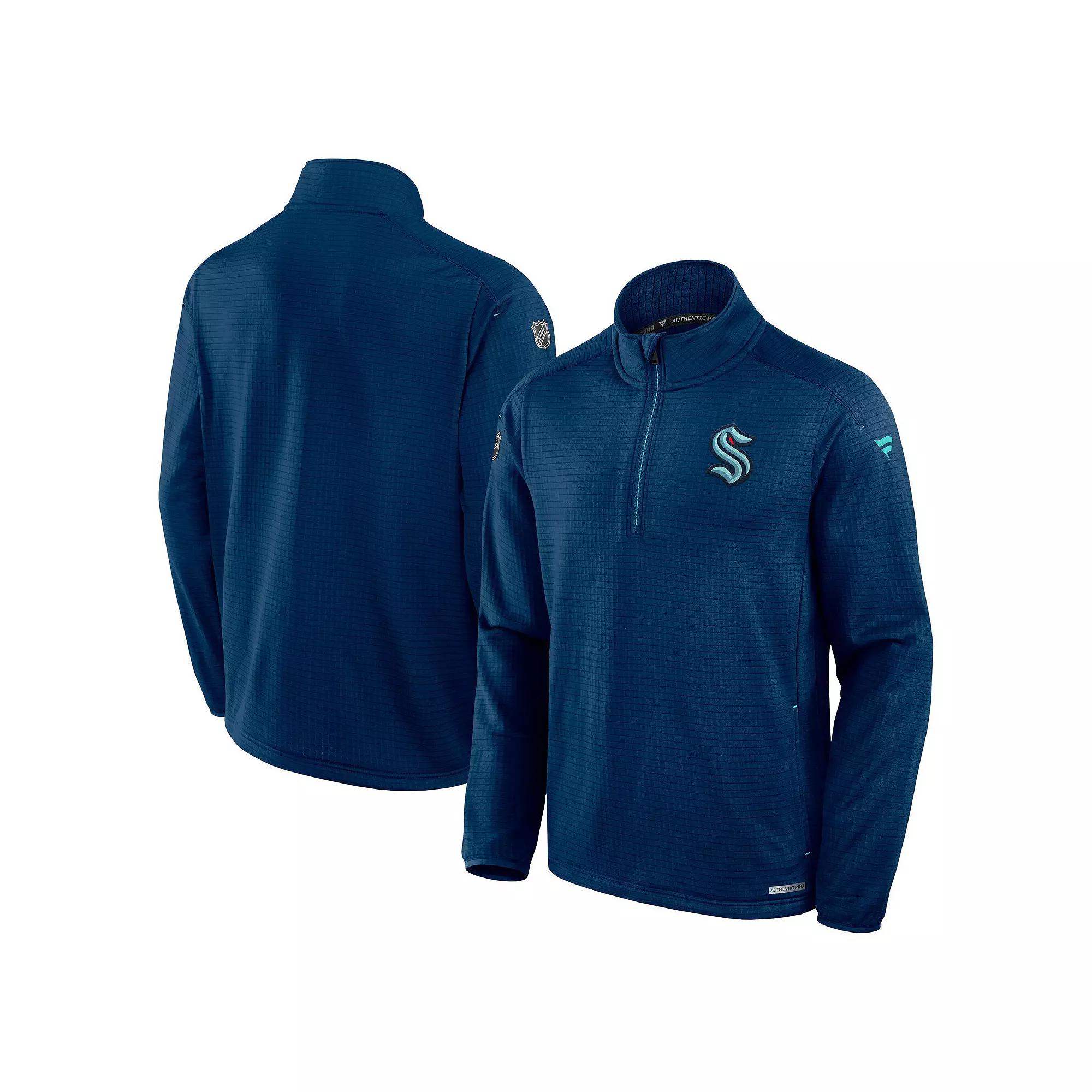 Men's Fanatics  Royal New York Islanders Authentic Pro Rink Quarter-Zip Jacket, Size: 2XL, Isl Blue Product Image