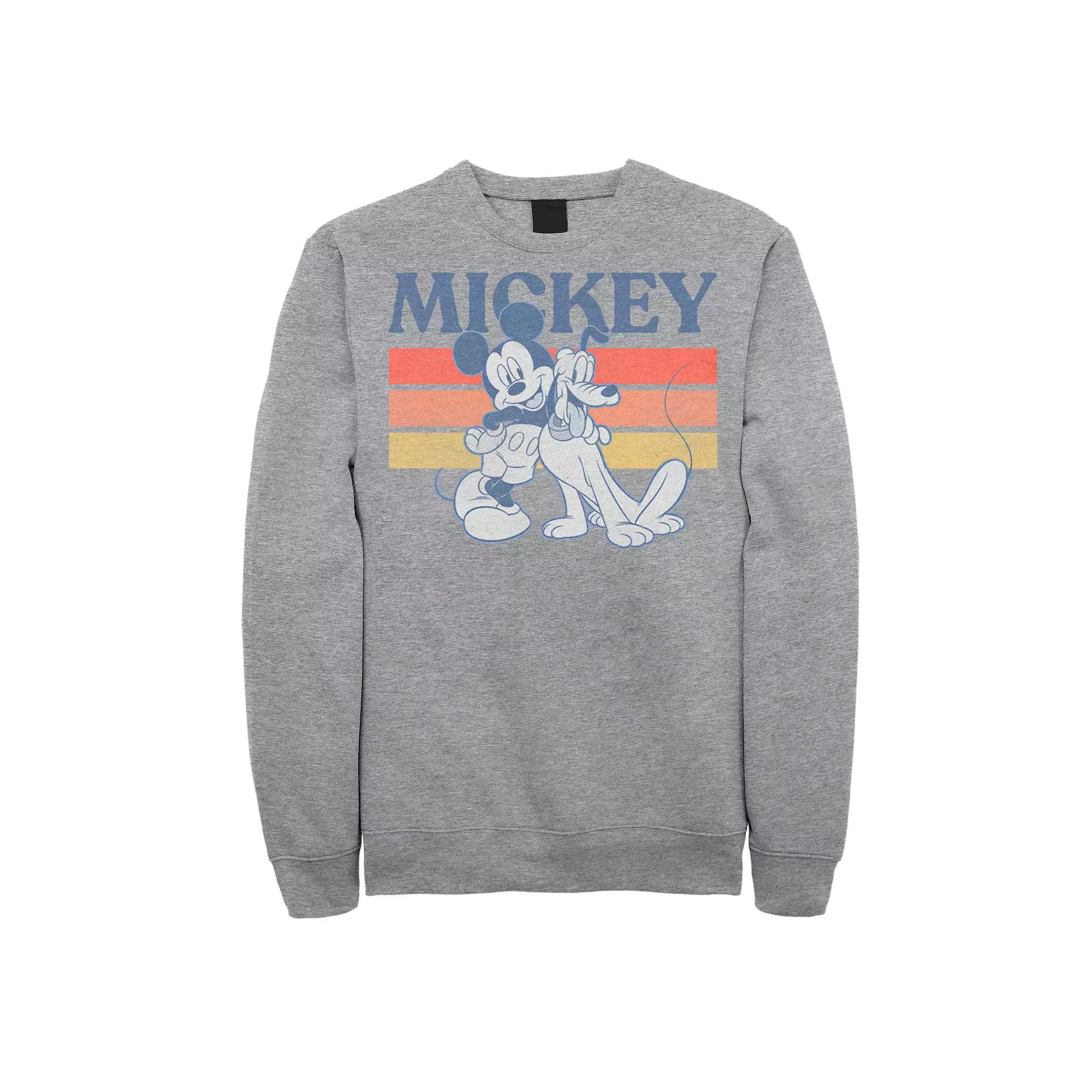 Disney's Mickey And Friends Mickey And Pluto Men's Retro Line Sweatshirt,  Product Image