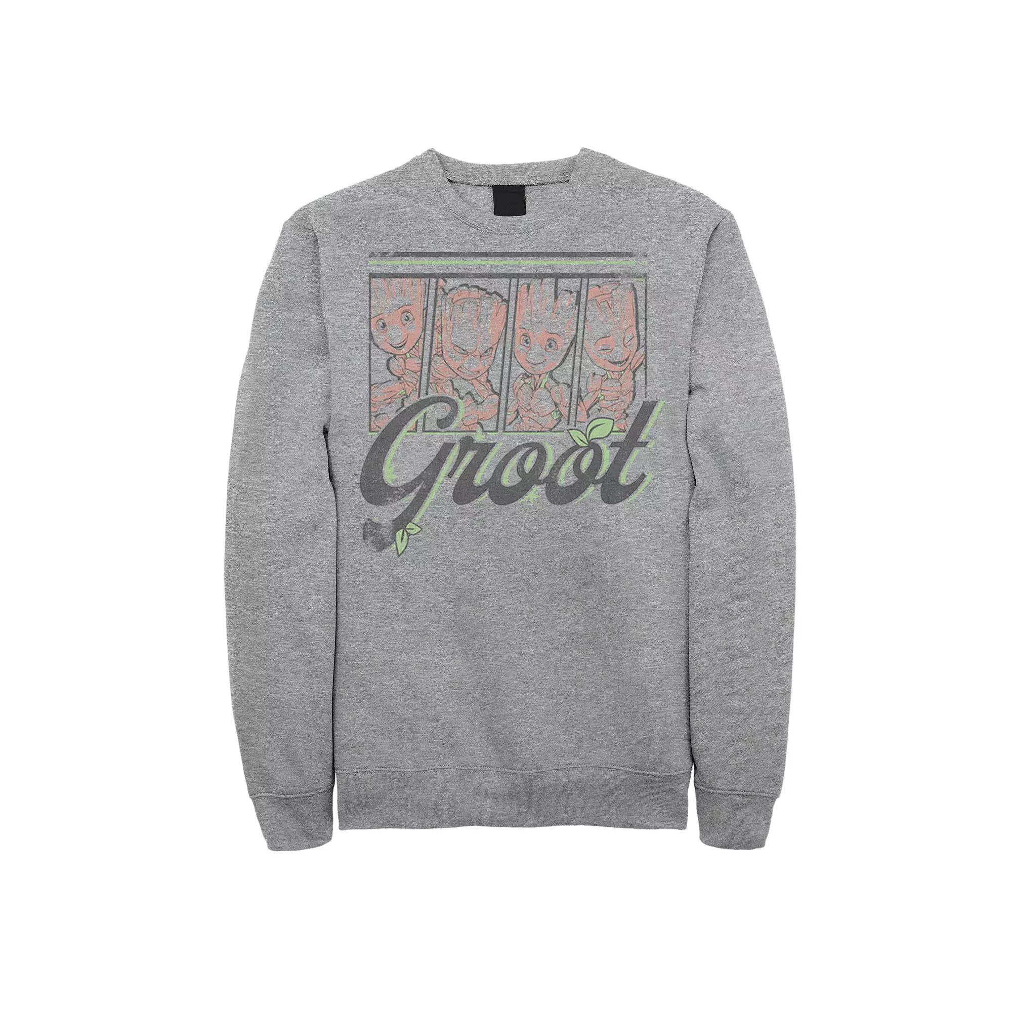 Men's Marvel Guardians Of The Galaxy Cute Groot Panels Sweatshirt,  Product Image