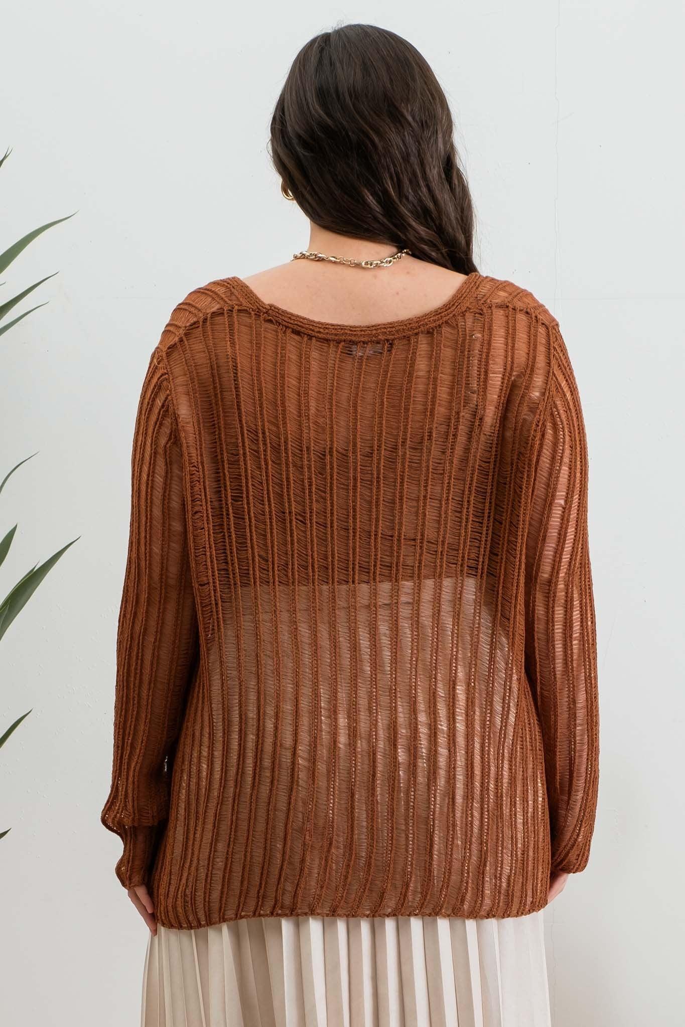 Plus Size Hook & Eye Cardigan Product Image