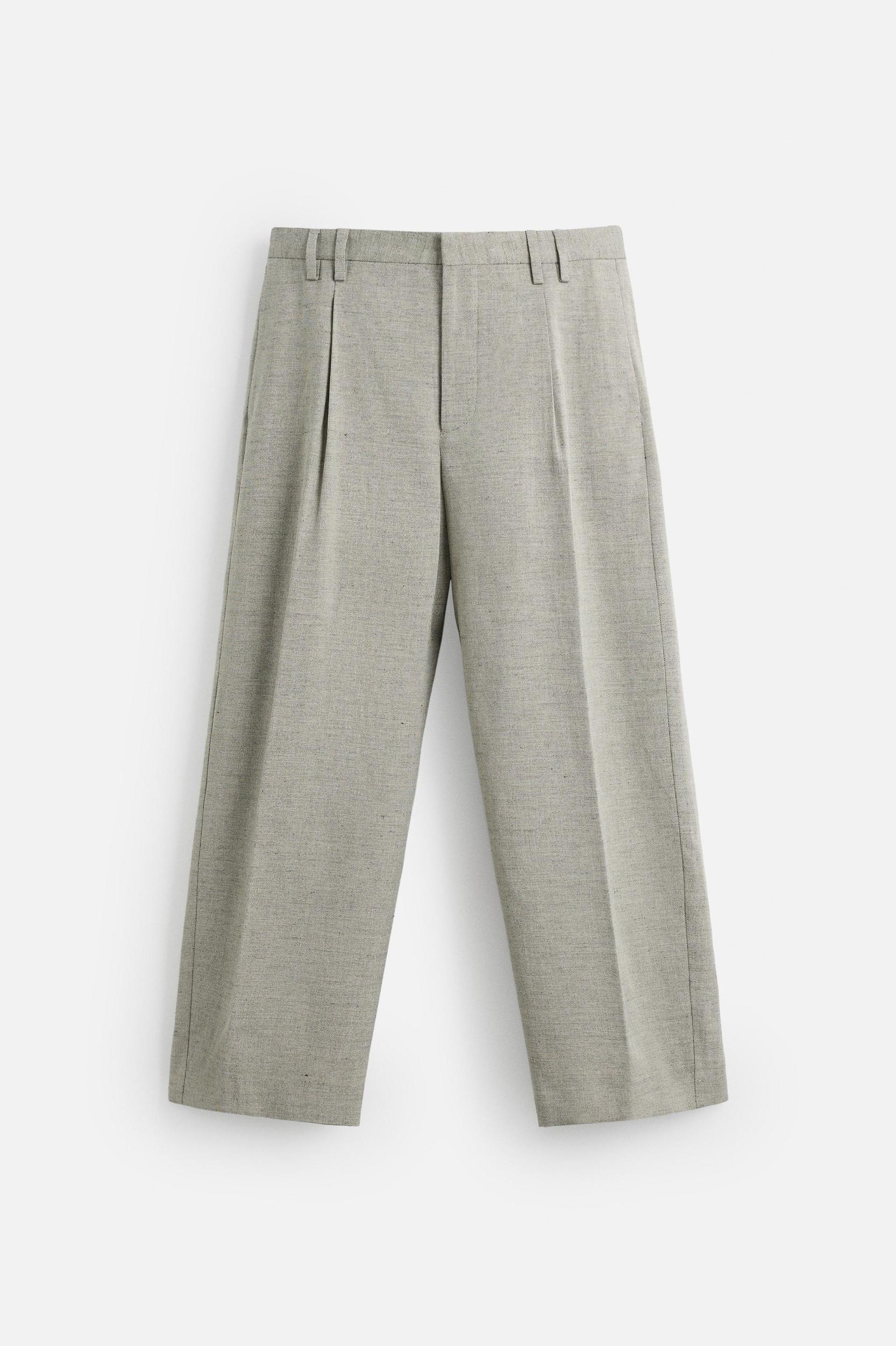 STRUCTURED LINEN SUIT PANTS Product Image