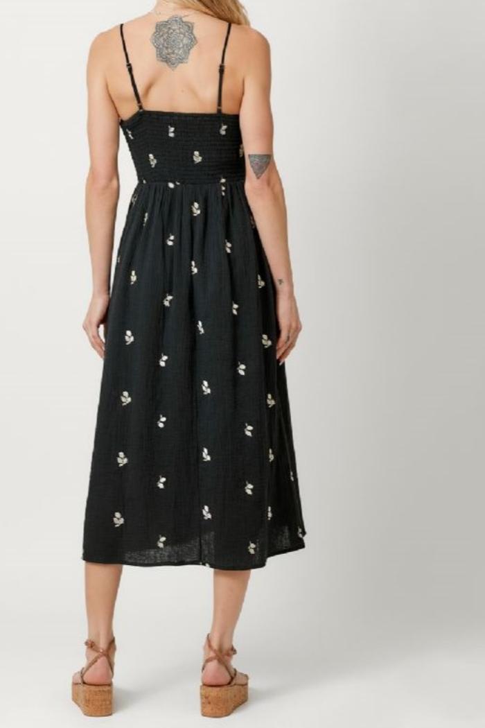 Embroidered Double Gauze Smocked Dress Product Image